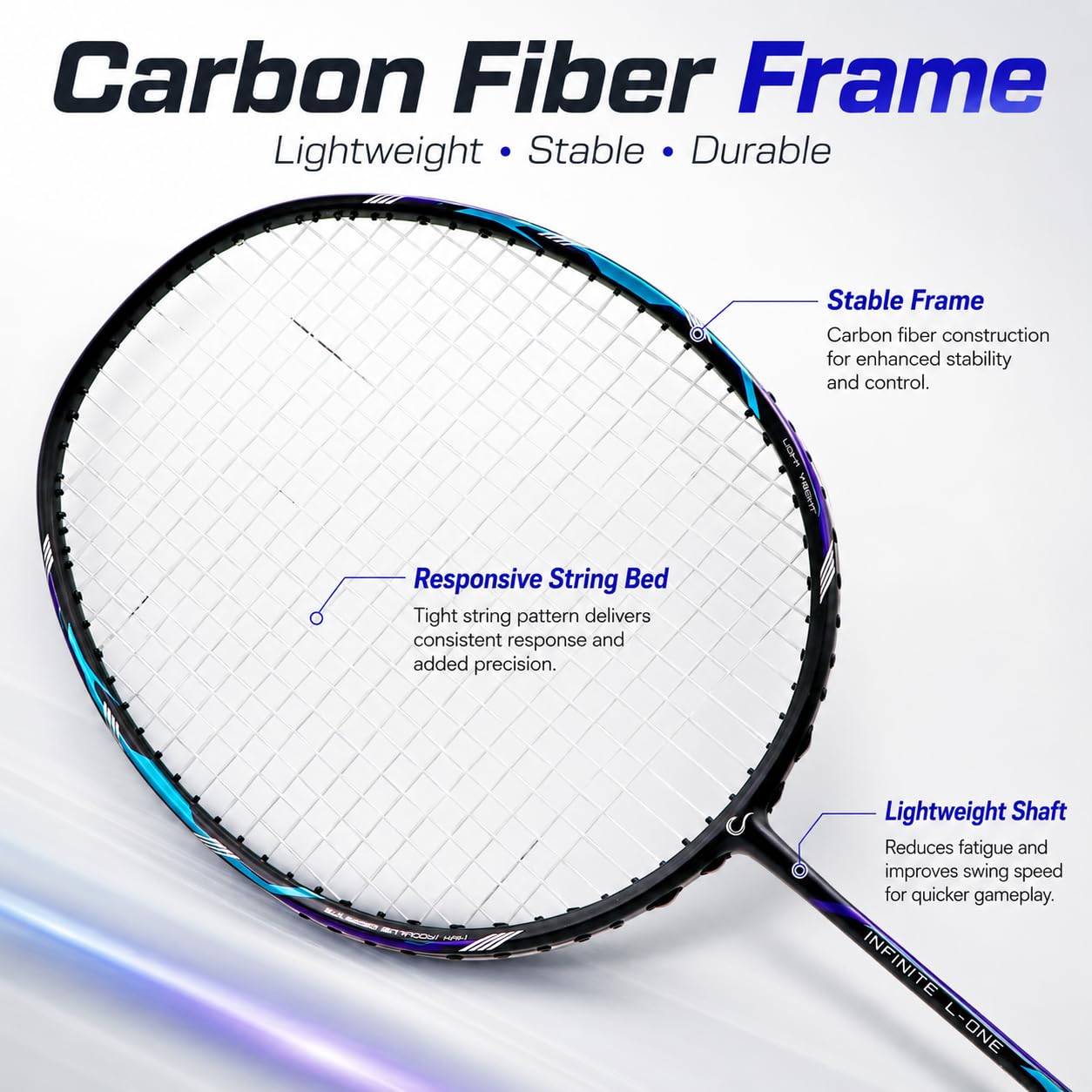 Amazon | INFINITE L-ONE バドミントンラケット 軽量73g 6U｜高弾性