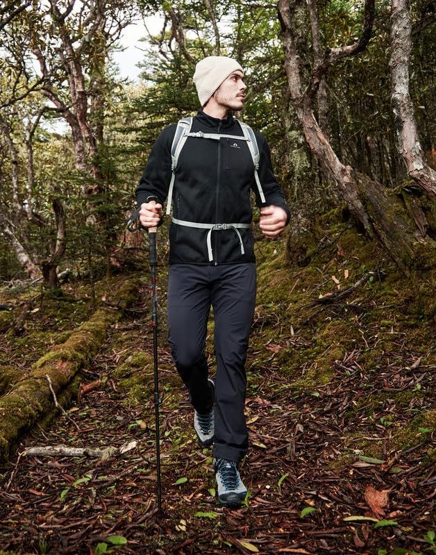 Pioneer Camp Pantalones de senderismo para hombre, exteriores, elásticos, impermeables, transpirables, de secado rápido, con cremallera, para escalada, montañismo