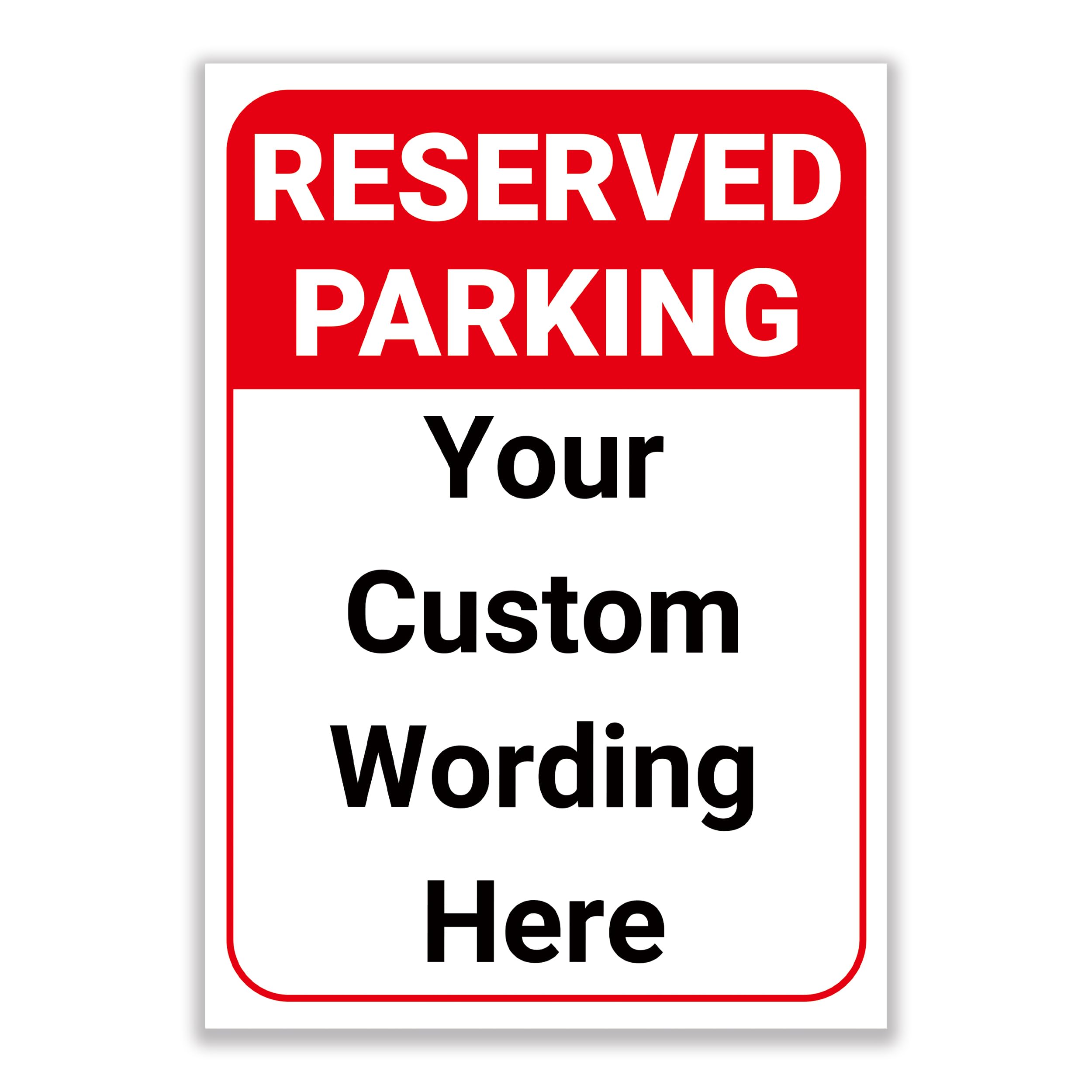LP Lifestyle Custom Reserved Parking Sign – Personalised Waterproof PVC Parking Notice for Driveway & Business Use, Weatherproof Rust-Free, Choice of Colours, Sizes & Fixings (Portrait (No. 361))