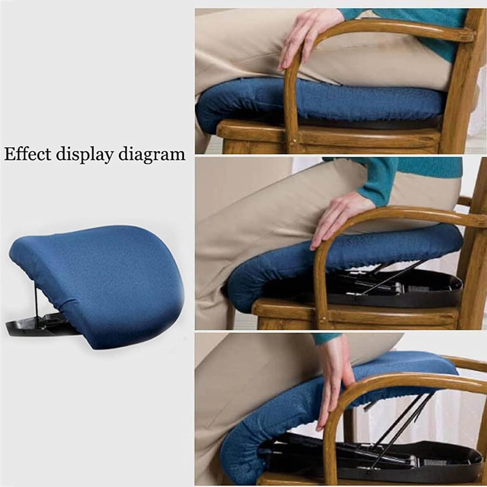 Ayuda para levantarse del sofá Cojín de Asistencia para el Asiento Elevación eléctrica Silla elevadora eléctrica Portátil en Dispositivos de Silla de pie Soporta hasta 330 Libras Levantamien