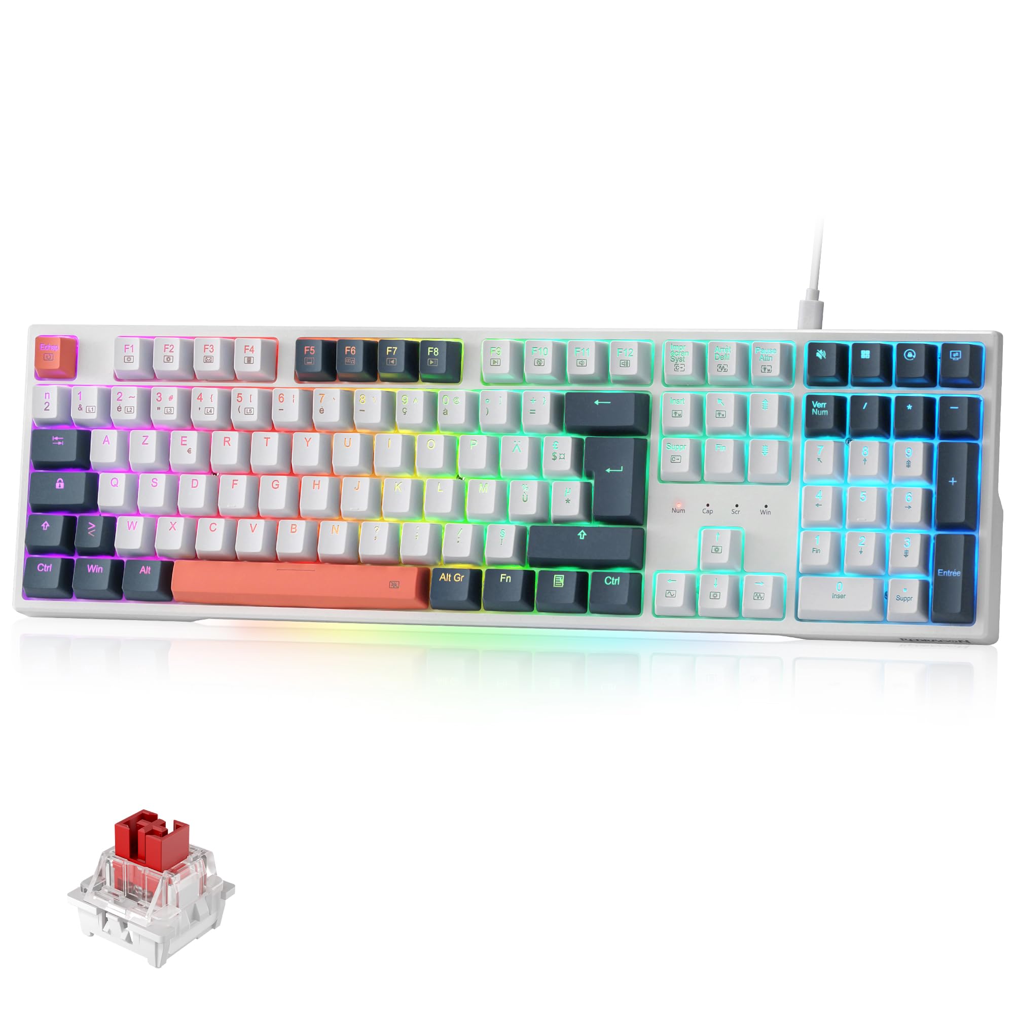 Redragon K668 Clavier Gaming Mécanique Filaire AZERTY