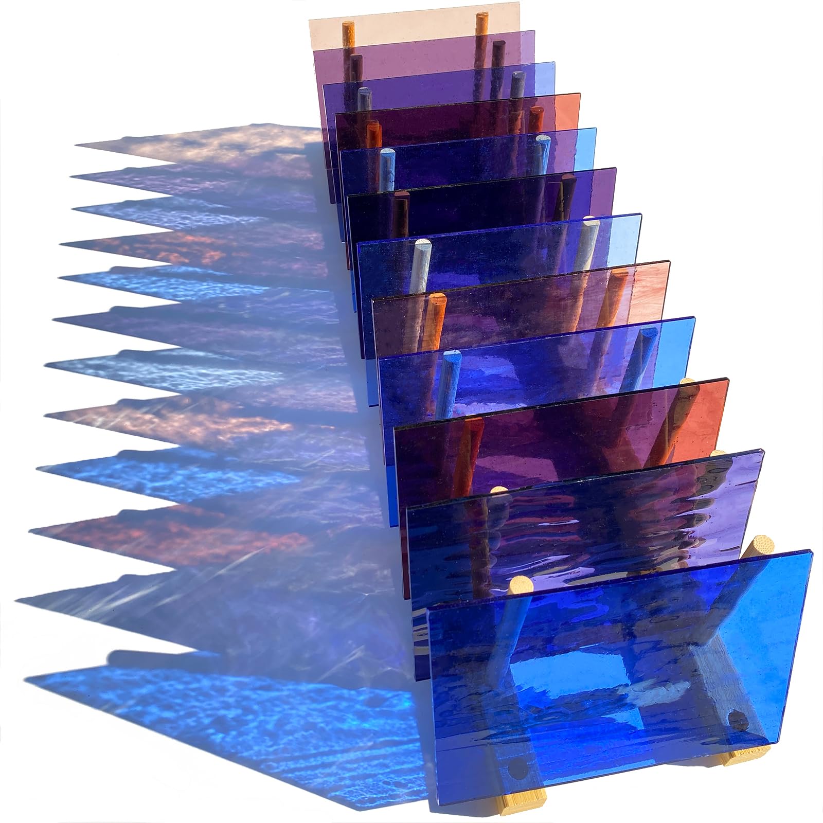 Amazon.com: PALJOLLY 12 Sheets Transparent Stained Glass Sheet for