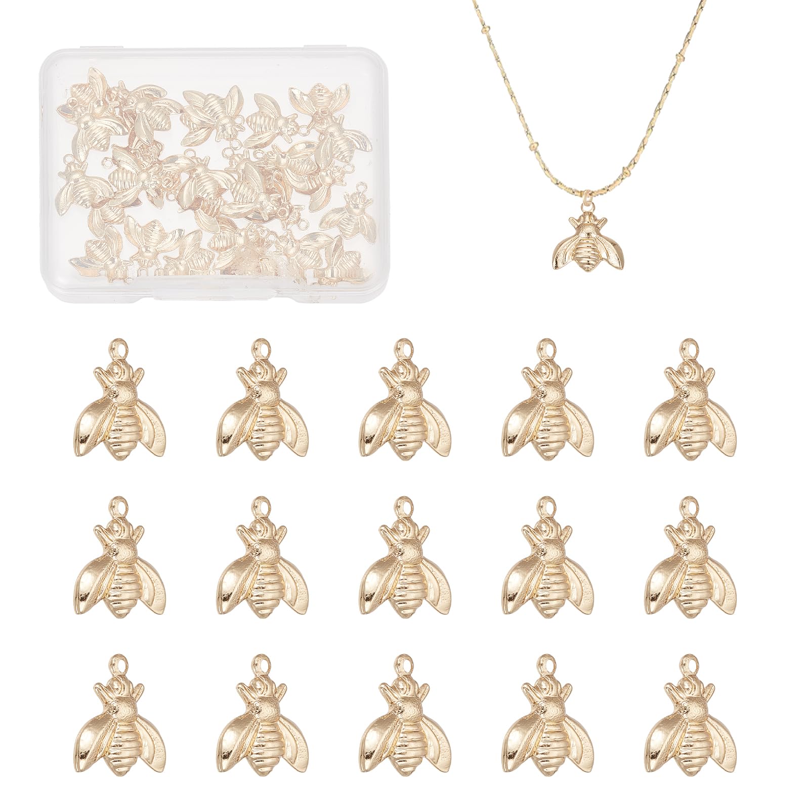 Beebeecraft 20 Pz 5 Ciondoli Chiave Stile Placcato Oro 18K Set Chiave Scheletro Ciondoli Pendenti Forniture Artigianali per Braccialetti Fai da Te Creazione di Gioielli