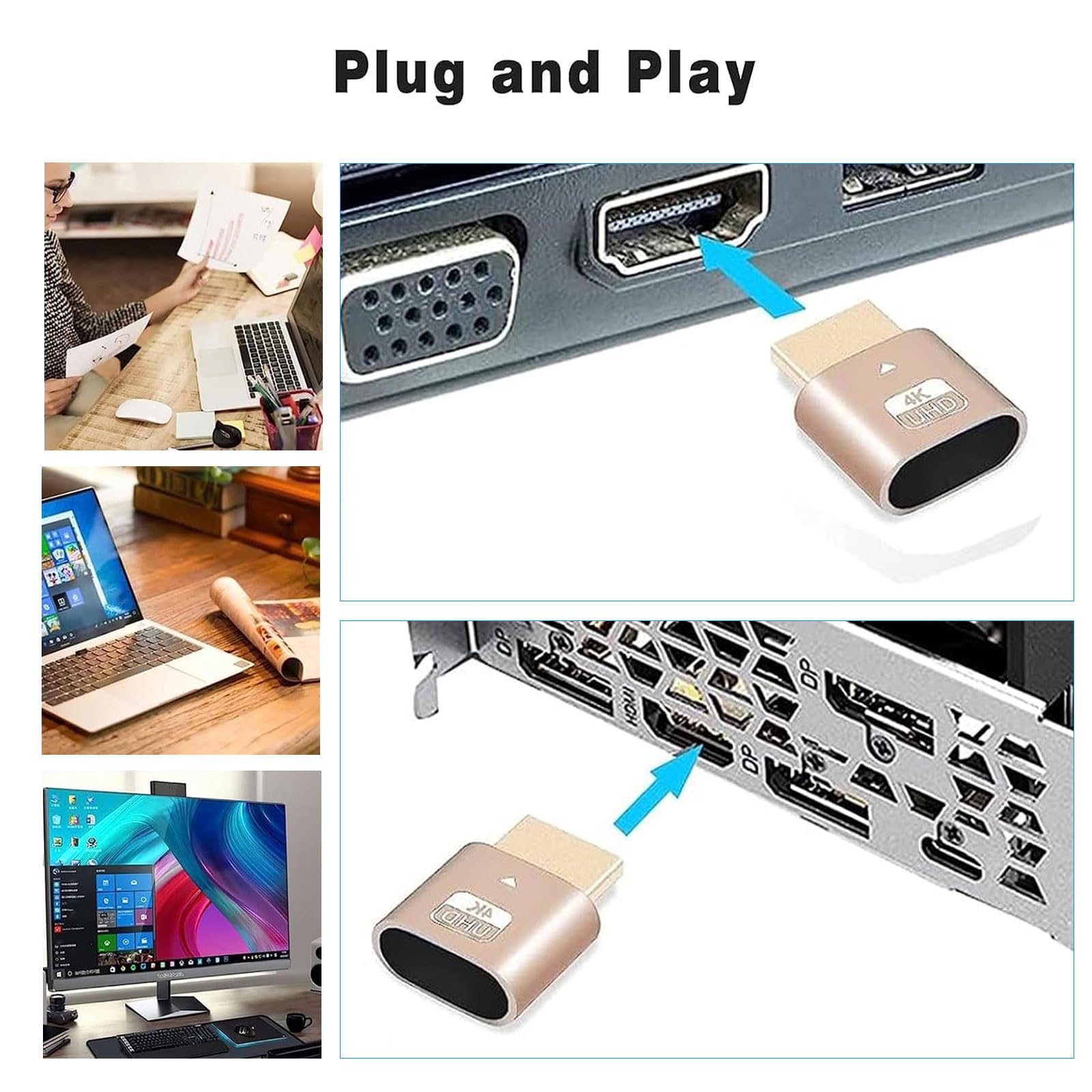 Dummy Plug Binghe 4K - Emulatore Display Virtuale Per PC Headless - Foto 5