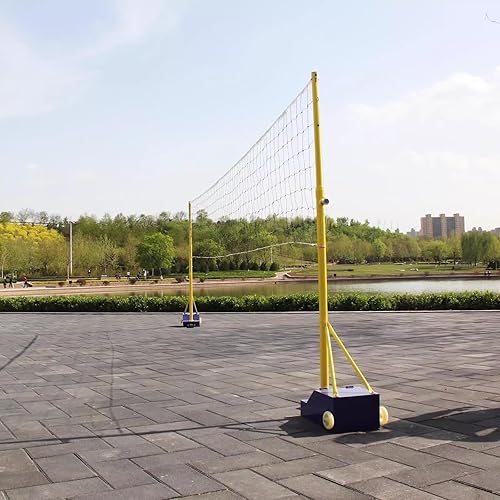 WDJBPSH Conjunto combinado de pickleball de bádminton móvil, soporte de redes de juego deportivo resistente con red de 24.6 ft20.0 ft, reunión