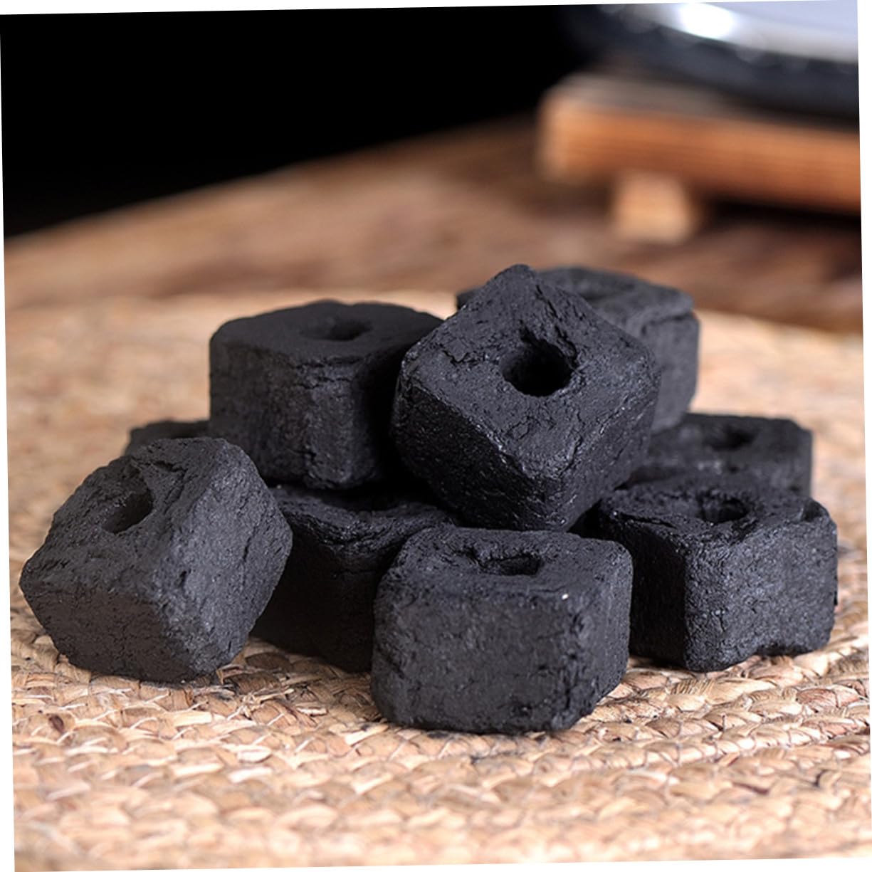 Briquetas de Carbón de Bambú 500g en Bolsa, Negras