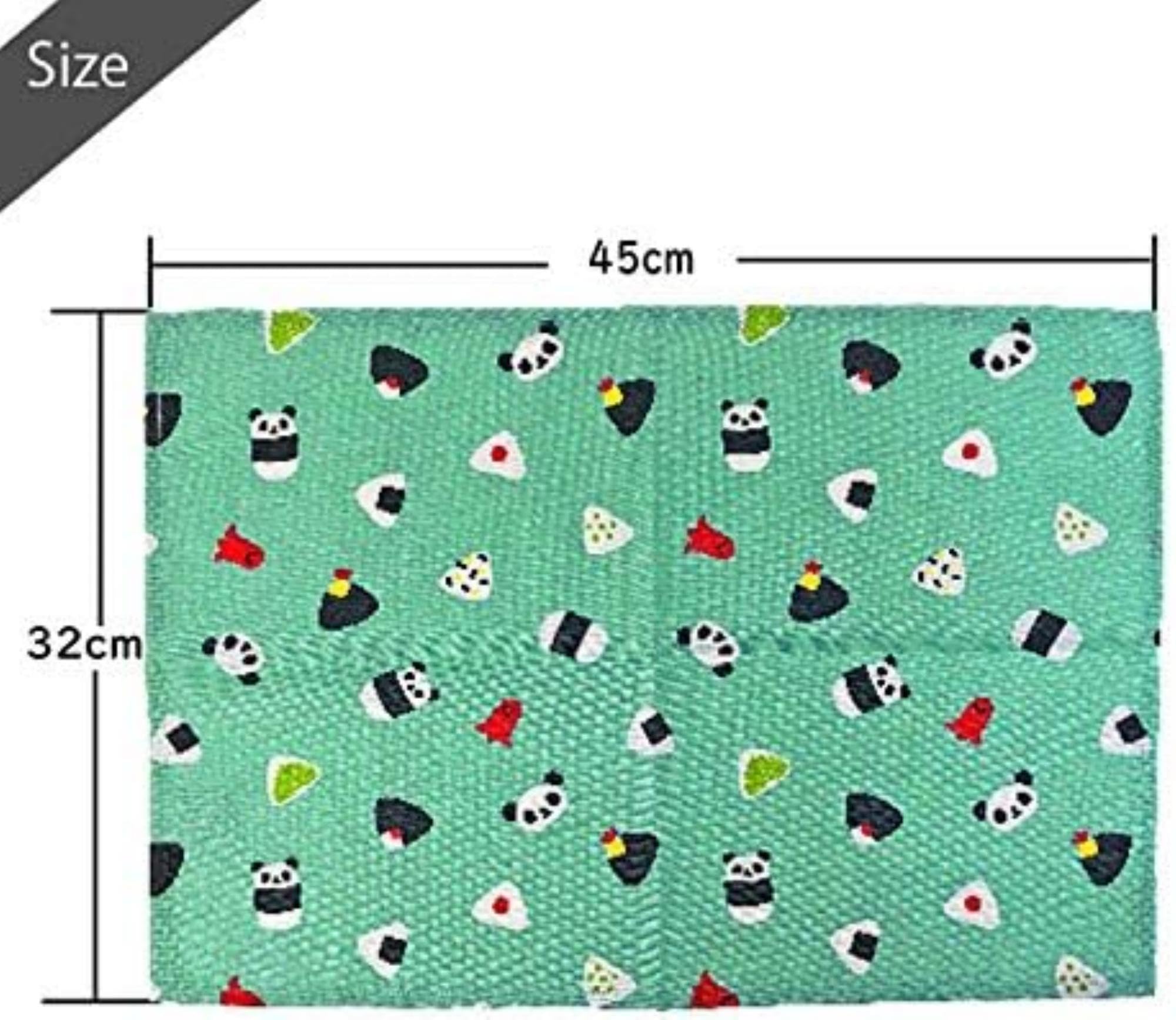 ランチョンマット　22×30　裏地付き【パンダだらけ　カーキ　チェック】 Amazon｜ランチョンマット 給食 ナプキン かわいい キャラクター