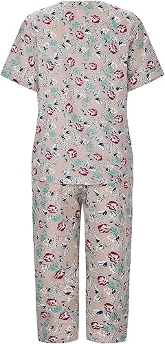 Miniatura 3 de FABFEGU Jumpsuits for Women Elegant Womens Summer Floral Short Sleeved Casual Suit Evening Pant Suit