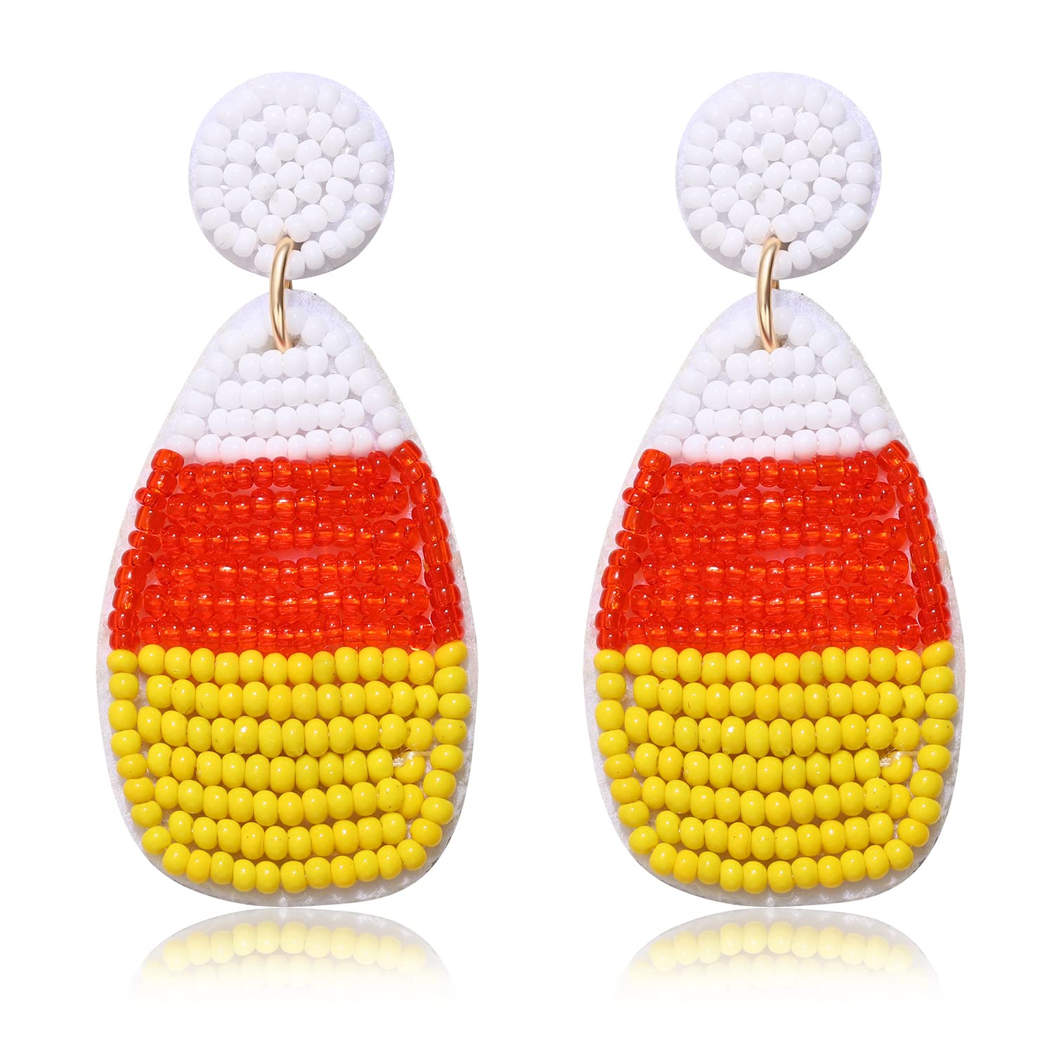 boderierHalloween Earrings for Women Statement Spooky Spider Bat Beaded Drop Earrings for Halloween Costumes Decorations Party Jewelry Gifts