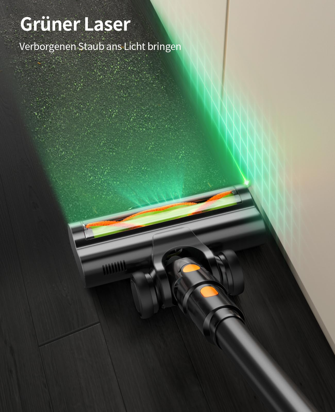SunSare Akku Staubsauger Kabellos 600W/50000Pa/65Min, Akkustaubsauger mit HD Display, Aromatherapie，Anti Haar Wrap，Ultraleise kabelloser Staubsauger für Tierhaare/Teppiche/Hartböden/Auto