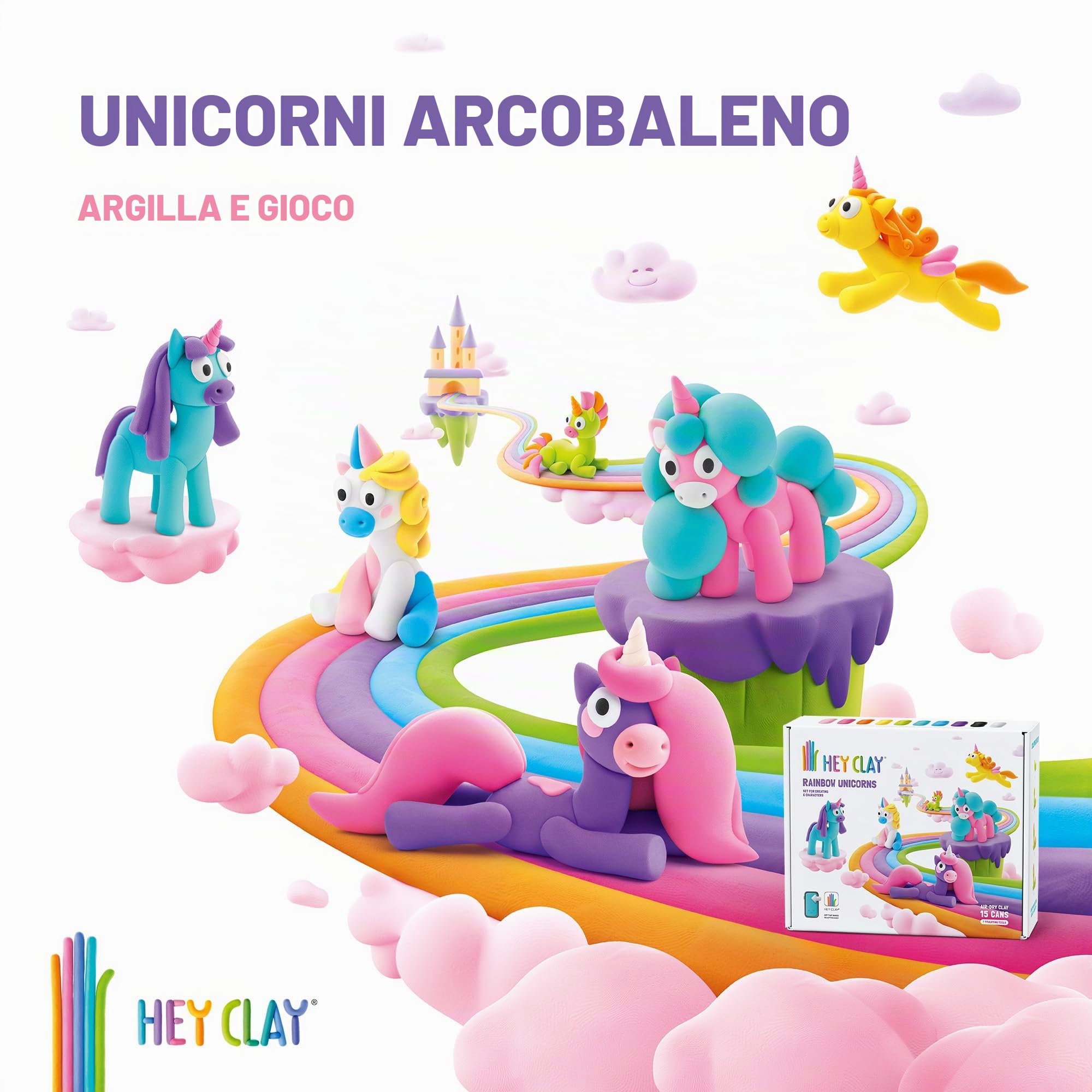 Hey Clay Unicorns Set