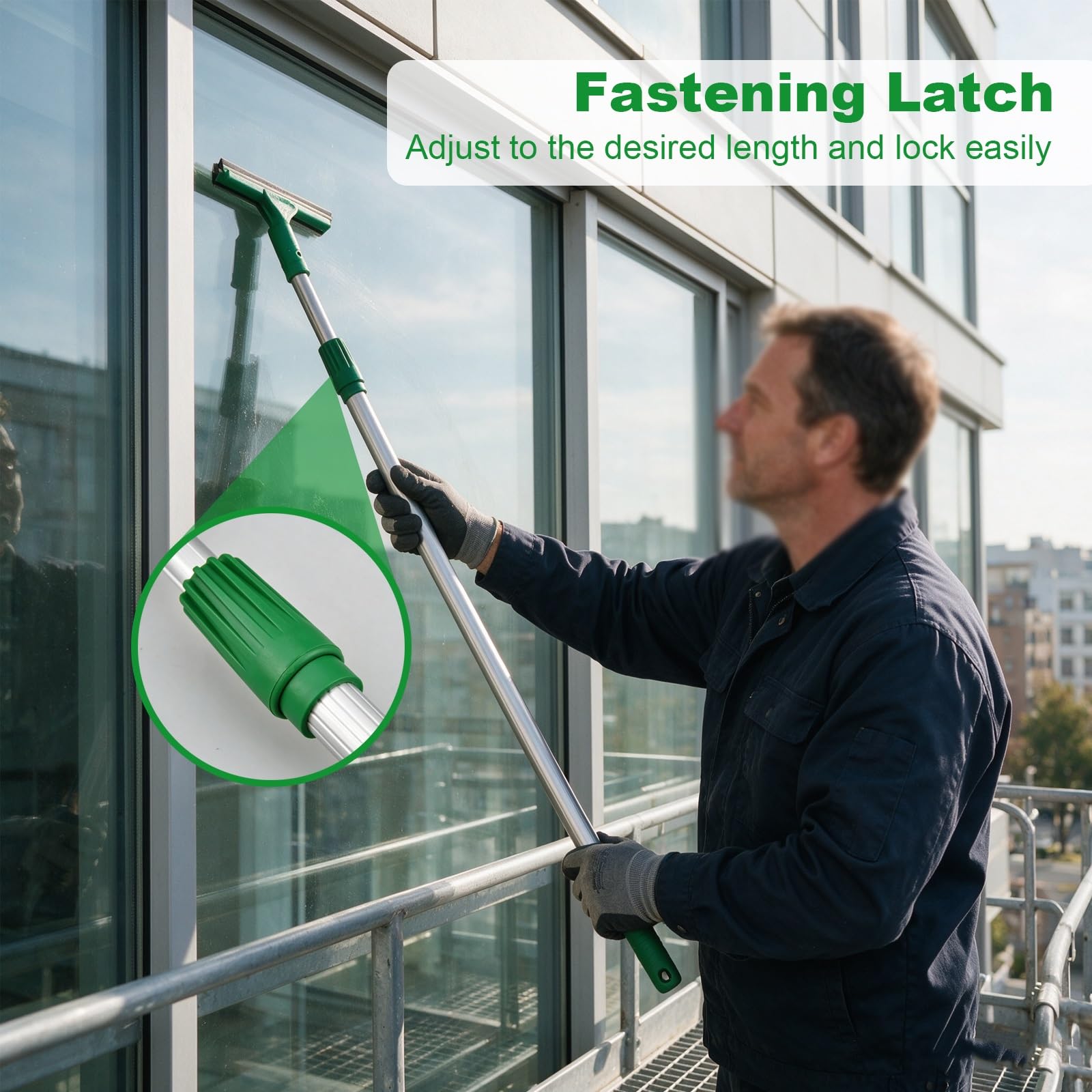 Leichte Aluminium Teleskopstange Farbroller, Verlängerungsstange | Zwei Kopftypen, Kompatibel Mit Schleifpapierhalter, Mehrzweckgriff Lackieren & Reinigen(3m/9.8ft)