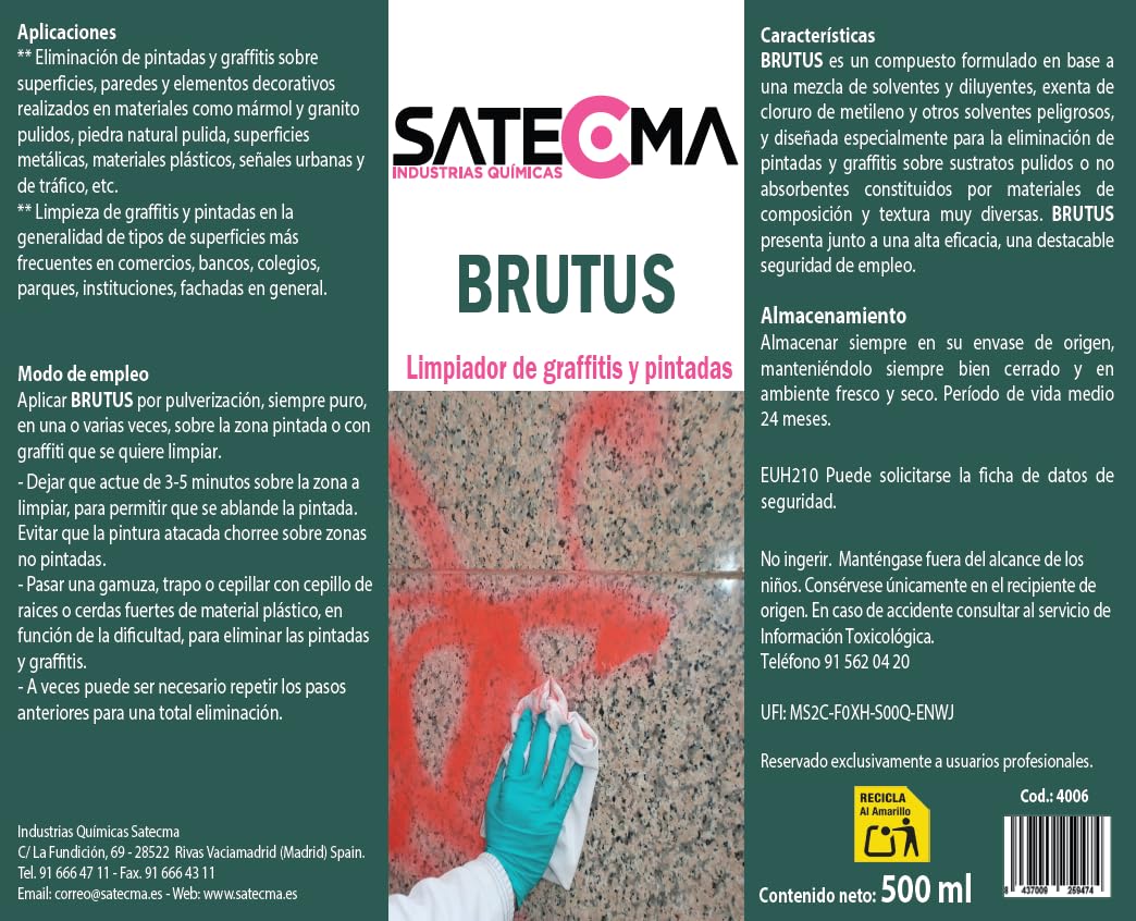 Nettoyeur de graffitis BRUTUS - SATECMA