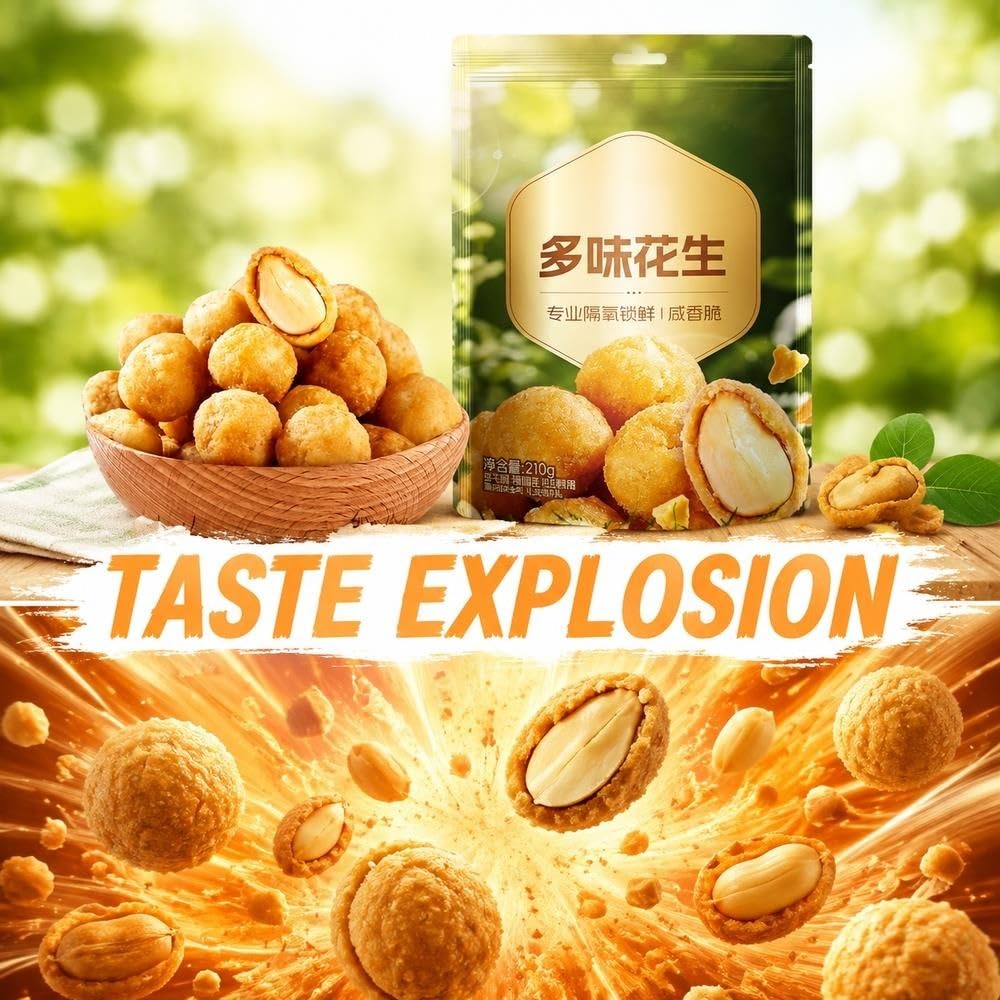 Arachidi Ricoperte 210g x2 Buste Snack Salati
