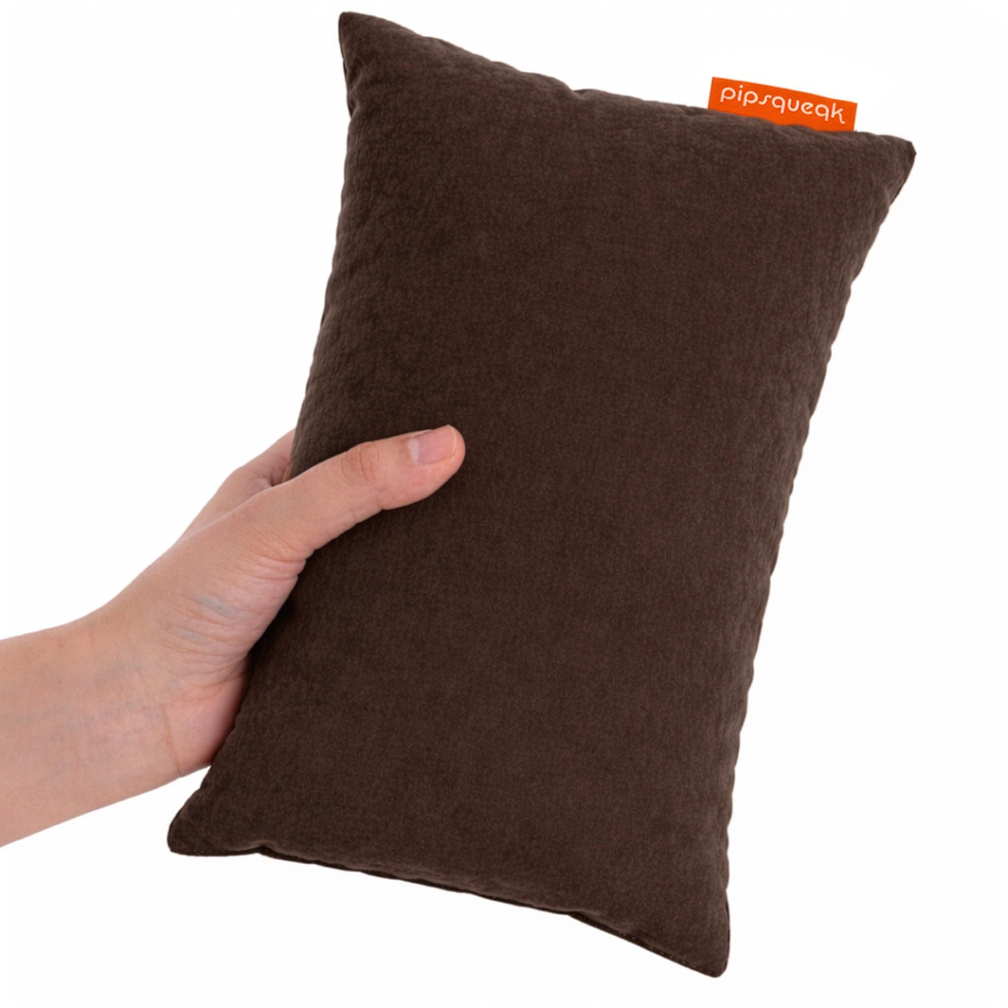Urban Infant Brown Pipsqueak Microfiber Pillow - Small, Mini, Tiny - 11 X 7 In - Perfect For Travel, Cars, Airplanes, Camping, Dogs, Toddlers, Kids, Lumbar, Knees And Neck - Ages 2 Yrs And Up