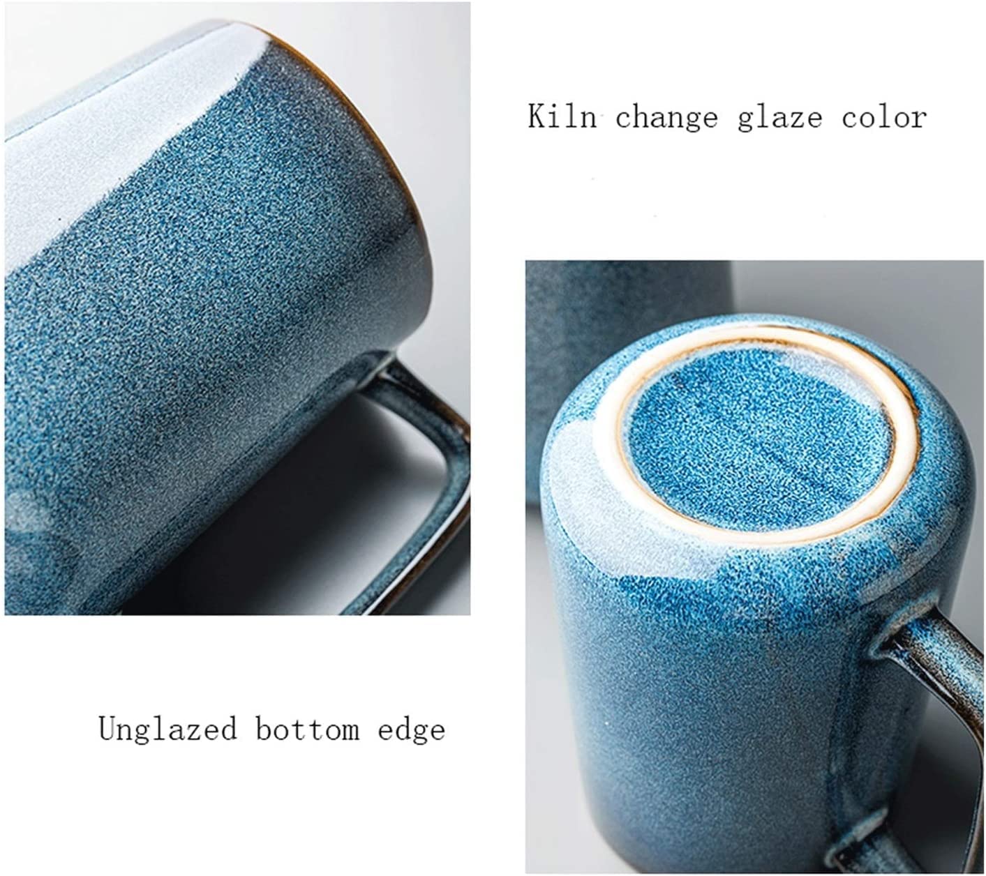 Tasses à café en céramique, tasse à thé, tasse à café en céramique de qualité supérieure, tasse à thé, tasse à eau, tasse à ventre conique de style rétro, tasse en céramique de grande capacité 550 ml,