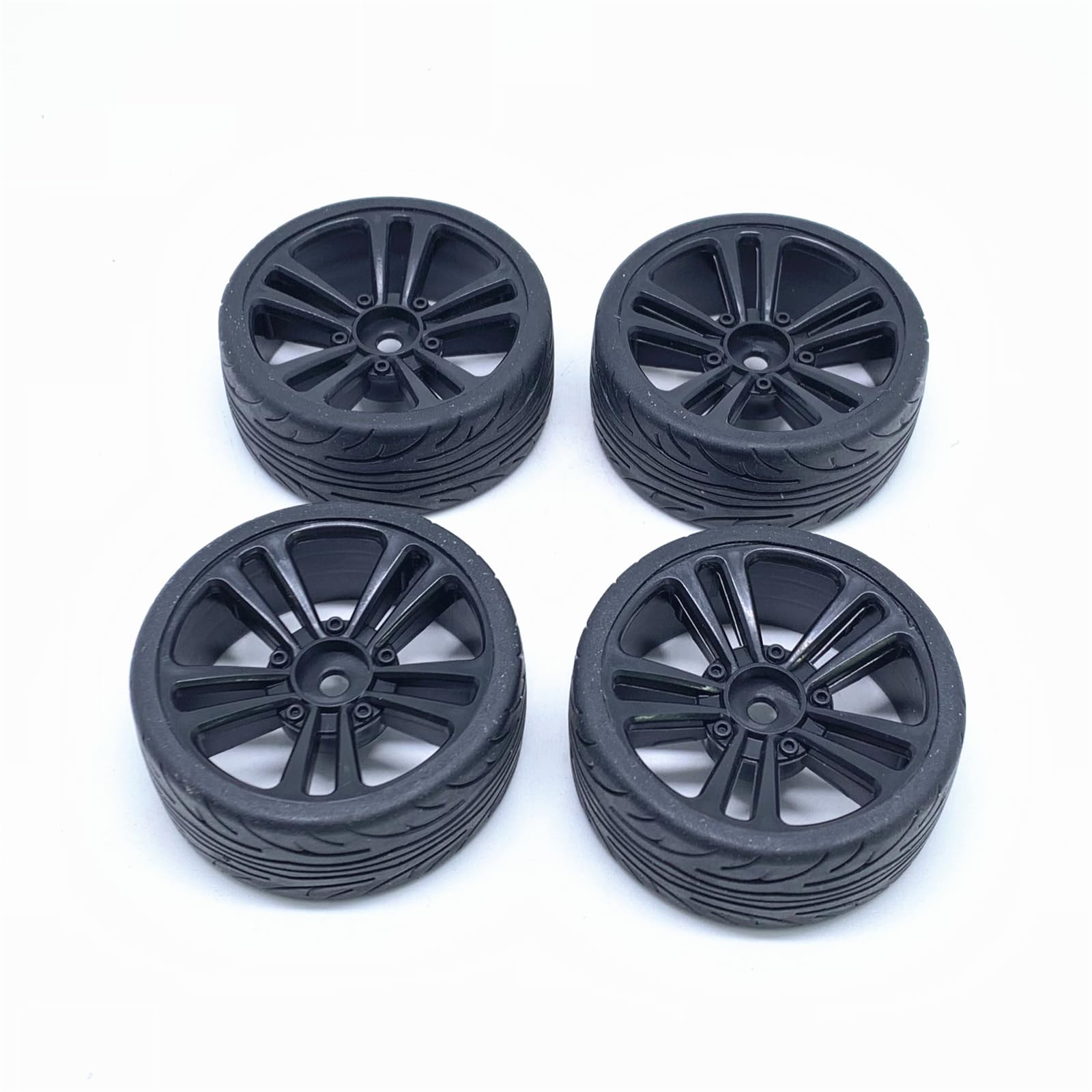 KingVal Replacement 4PCS Tire Wheel RC Spare Parts Compatible with JJRC Q117-E Q117-F Q117-G RC Car