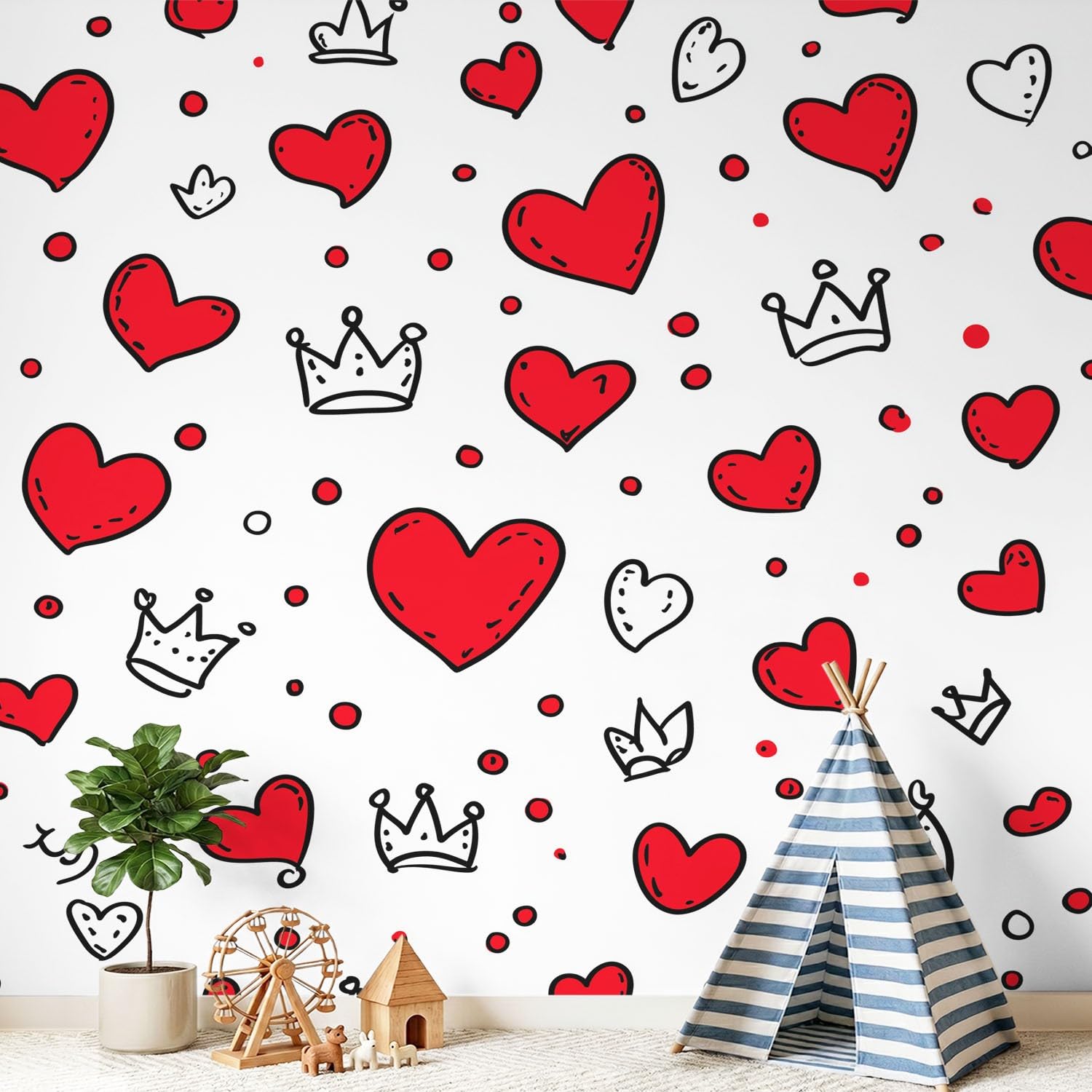 Papier Peint Panoramique Cœur Salon pour Rénover un Grand Mur