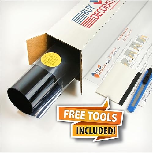 Miniatura 9 de Láminas Premium para Ventana, Espejo Unidireccional de Privacidad, PlateadoGris (Muy Oscuro) de BDF RPRGY, CPRGR1560100