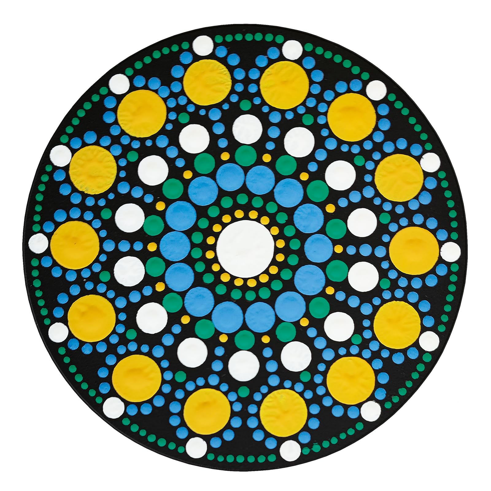 Aladine - Kit Mandala in Dot Painting - Cofanetto 4 stencil Mandala & Strumenti Dot Painting - 85496