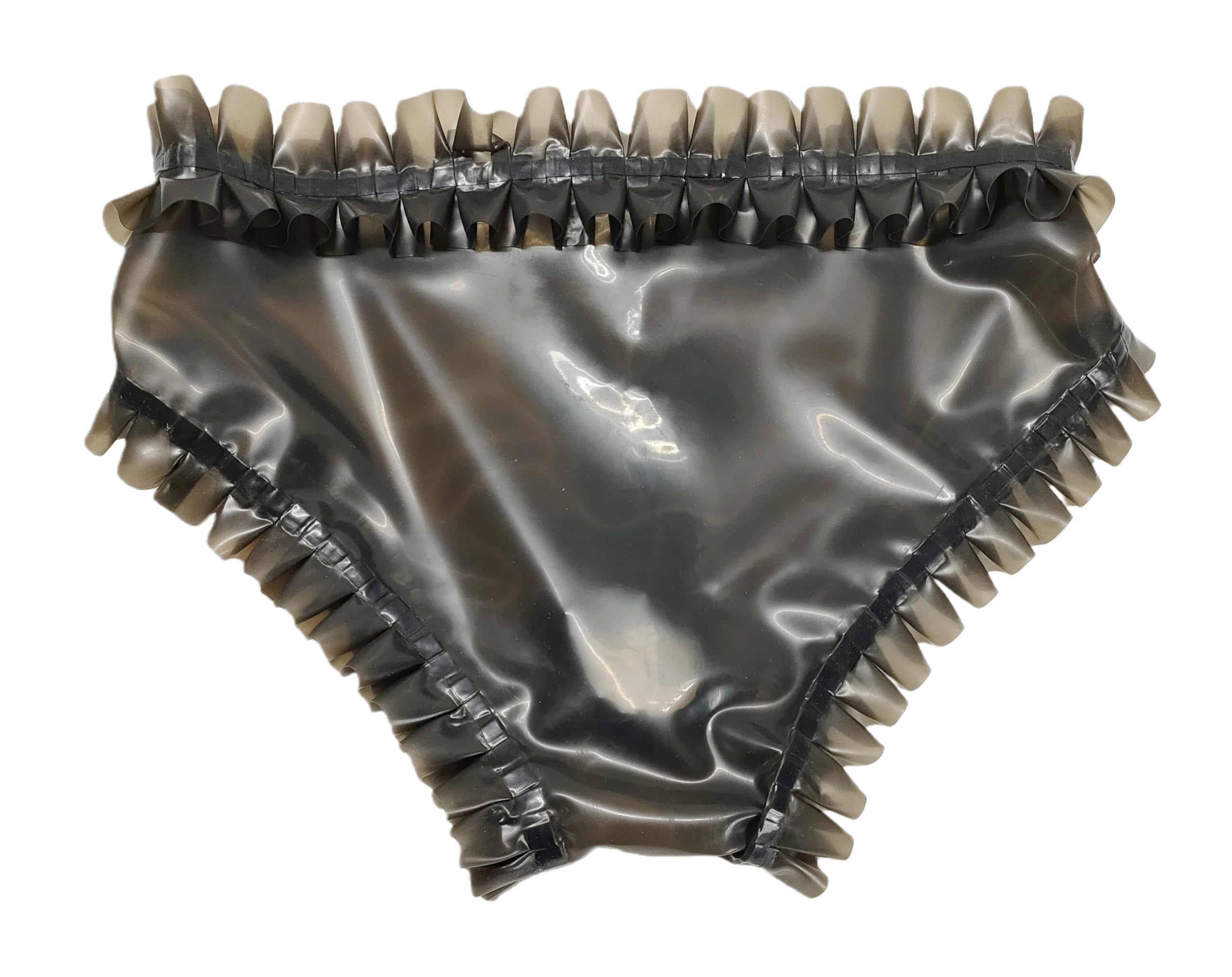 Natur Latex Unterwäsche mit Rüschen und Schleife Bondage Shorts Fetisch Cosplay Slip Pants Briefs Sex Spielzeug