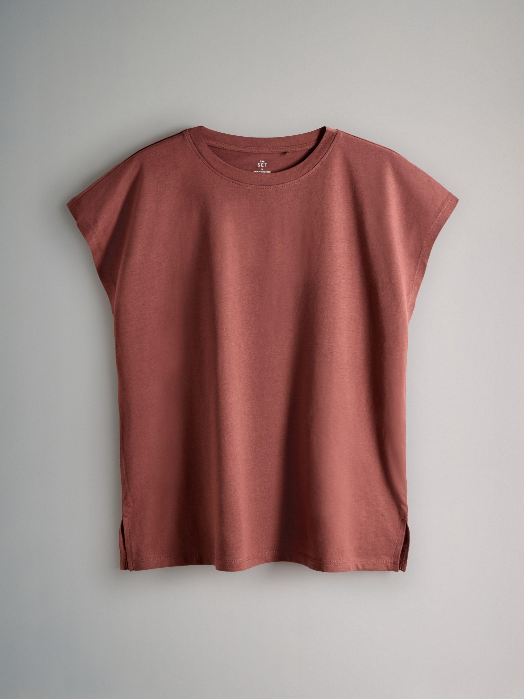 THE SET Damen 4er-Pack T-Shirts mit überschnittenen Ärmeln