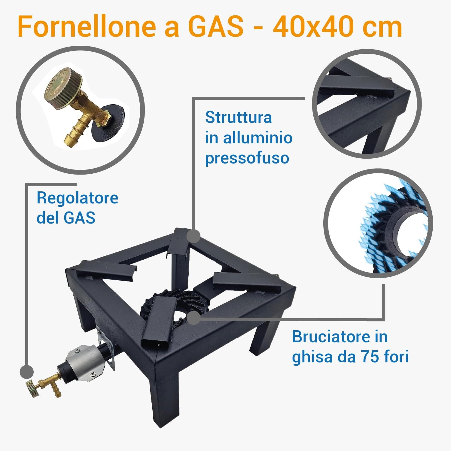Rubinetto Universale Per Fornelli A Gas GPL - Ricambio Per Bruciatori In Ghisa, Pratico E Sicuro - Foto 12