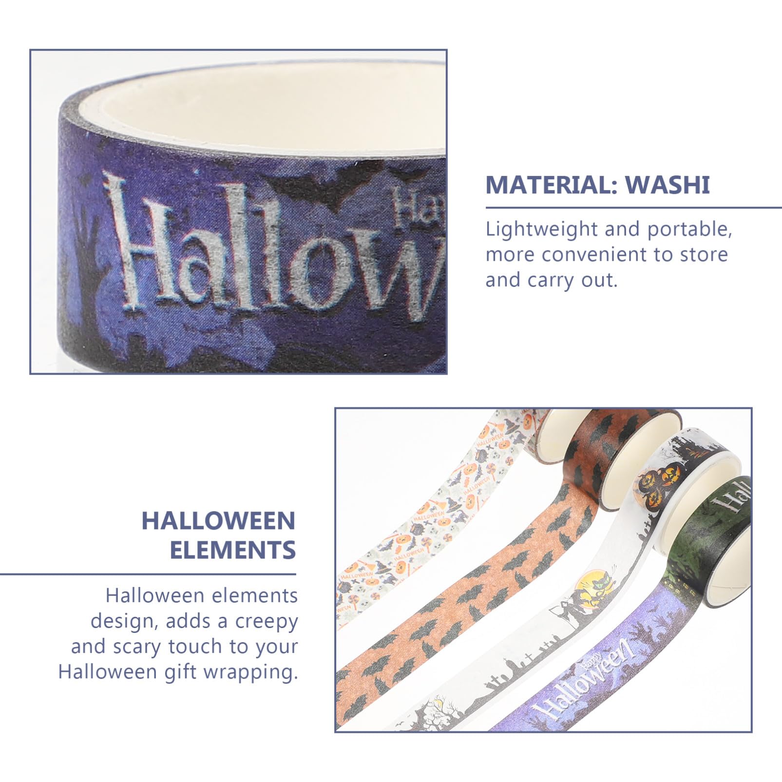 SEWACC 168rollos Cintas Washi De Halloween Decorativos para Manualidades y por y Proyectos