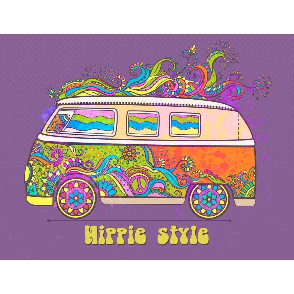 ArtzFolio Hippie Ornamental Doodle | Peel & Stick Vinyl Wall Sticker for Home & Wall Decoration | 15.6 x 12 inch (40 x 30 cms)
