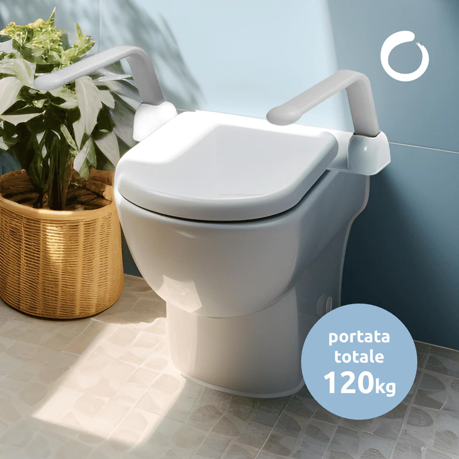 GOVITA - Maniglioni wcper anziani e disabili Barra Bagno Disabili, Braccioli per WC Pieghevole, Maniglione Bagno Disabili, Sostegno per toilette, Sedili WC per Disabili, Supporto WC per Anziani