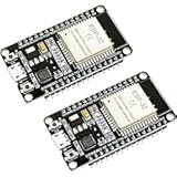 2Pack ESP-WROOM-32 ESP32 Development Board WiFi Bluetooth CP2102 Dual Core 2&period;4GHz Microcontroller Compatible with Arduino IDE&comma; NodeMCU