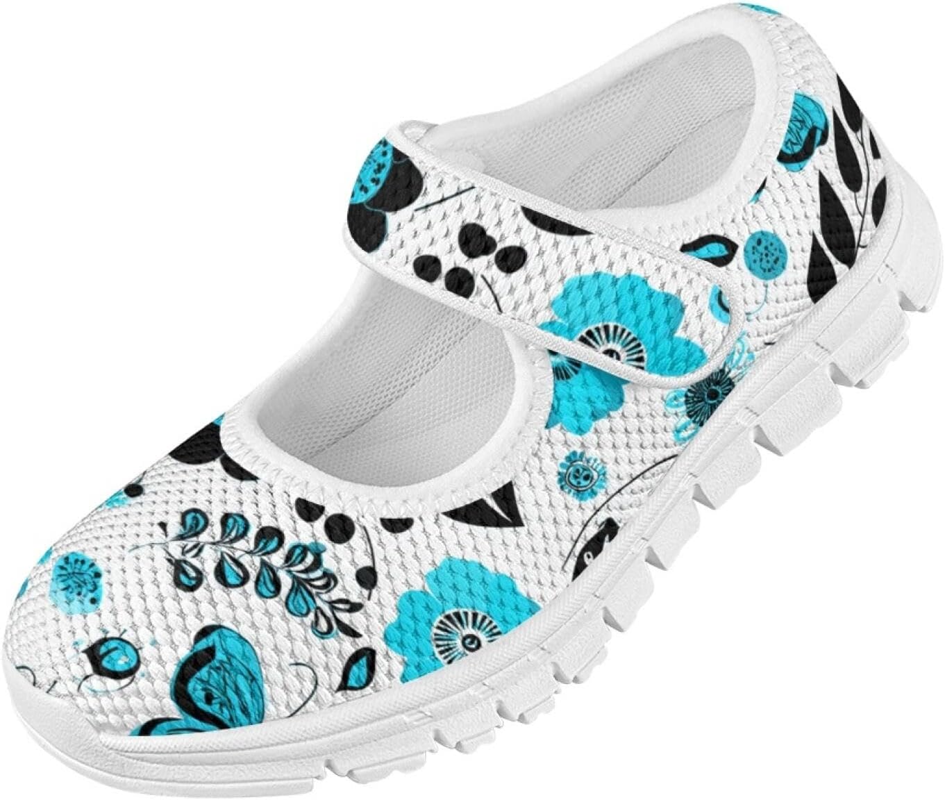 Shoes for Kids Girls with Hook Loop School Walking Shoes Slip-On Barefoot Cute Graphic Safe Walking Soft and Flexible Casual Daily Outdoor Footwear Sandals 2025 White-a