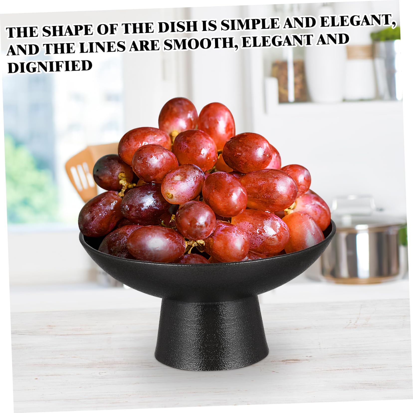 CONGARTENO Tableware Candy Display Plate Bowls Porcelain Footed Bowl Dessert Serving Tray Footed Boll Japanese Style Snack Dish Bandejas Para Comida Céramique Side Dishes Pour Black re-usable