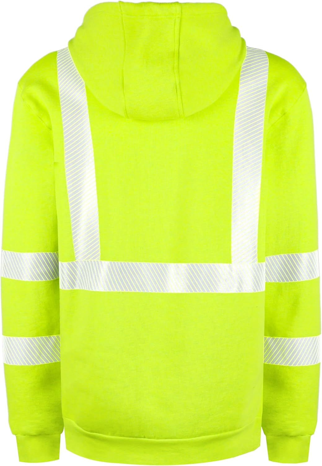 BOCOMAL FR Hoodies High Visibility Cotton Fleece Hi-vis Mid-Weight Flame Resistant Reflective Hooded Sweatshirts - Image 3