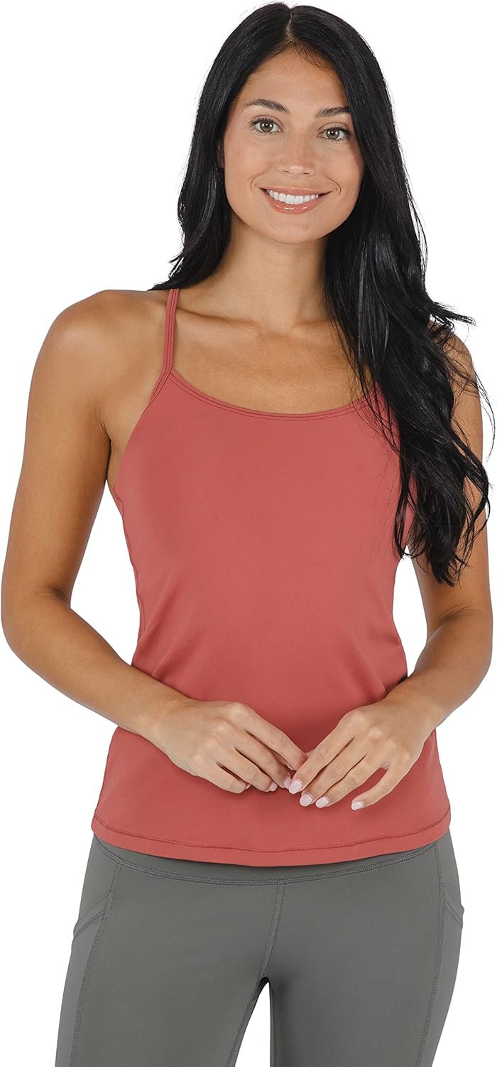 Yogalicious Ultra Soft Lightweight Camisole Tank Top with Built-in Support Bra - Image 2