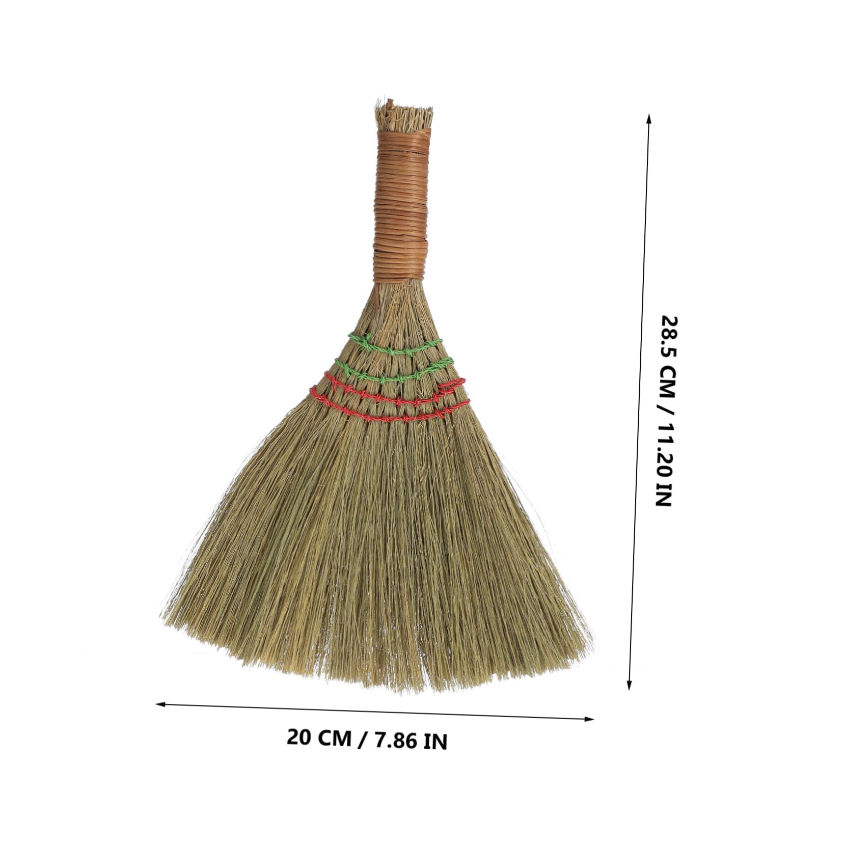 OUNONA Hand Broom Durable Miscanthus Dust Broom for Multi Surface Cleaning Portable for Outdoor Car Porch and Home Use