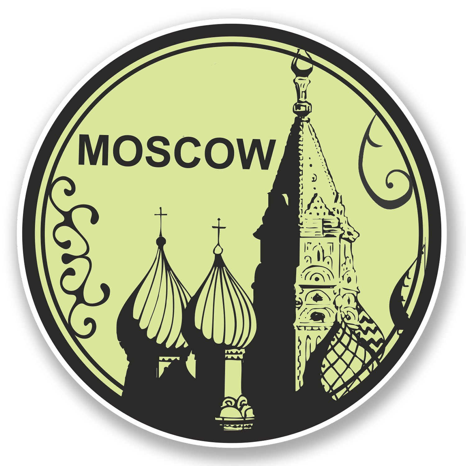 Pegatinas de vinilo de Moscú Rusia 10 cm x 10 cm