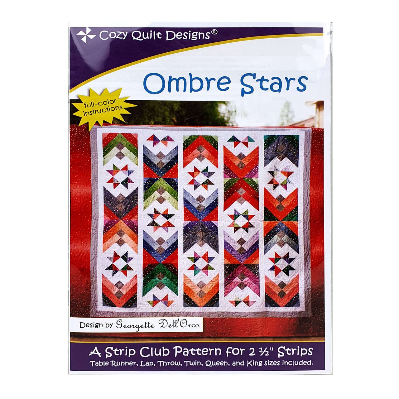 Cozy Quilt Designs Ombre Stars Pattern, none