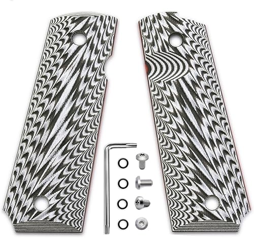 Miniatura 6 de Guuun 1911 Grips Tamaño Completo Government Commander G10 Grips Ambi Safety Cut Agressive Starburst Texturl