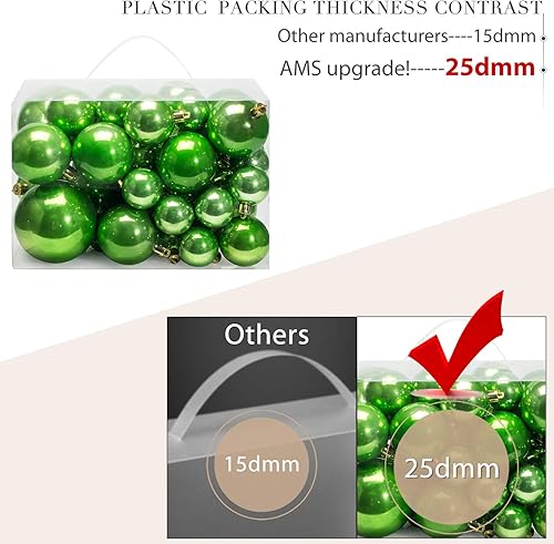 Vista 25 de AMS - Adornos chapados, bolas de Navidad, para decoración de fiestas de vacaciones, colección de árbol para boda, Acción de Gracias, fiesta
