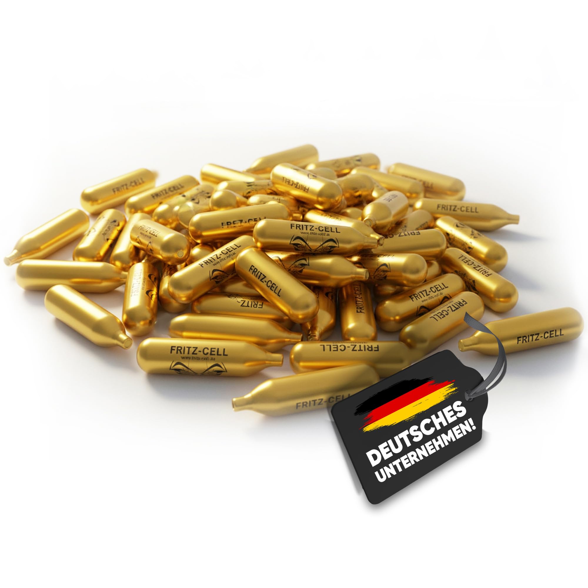 fritz-cell CO₂-Kapseln 12g – 300 Stück – für Airsoft, Softair und Luftgewehre – sauber versiegelt, konstante Leistung, rückstandsfrei, korrosionsgeschützt, 12g-System kompatibel