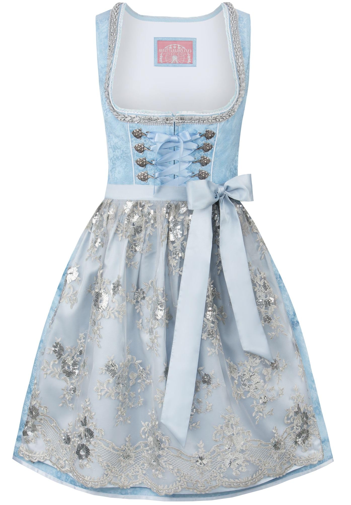 Stockerpoint Women's Dirndl Maya Dress for Special Occasions, lightblue, 8