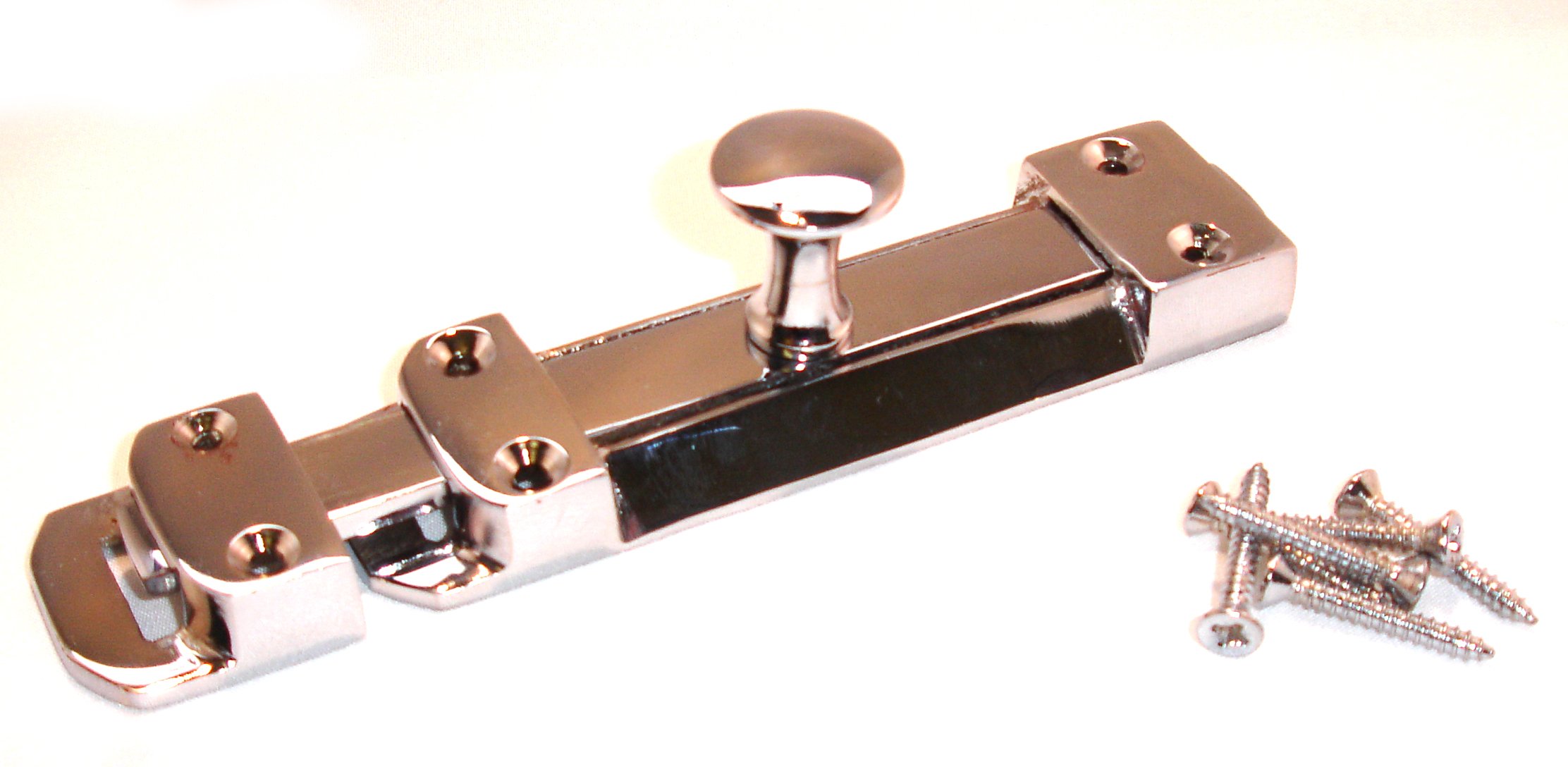 Pike & Co. Chrome Bright Slide Door Bolt 150Mm (6") Heavy Duty (Pike & Co.) A100
