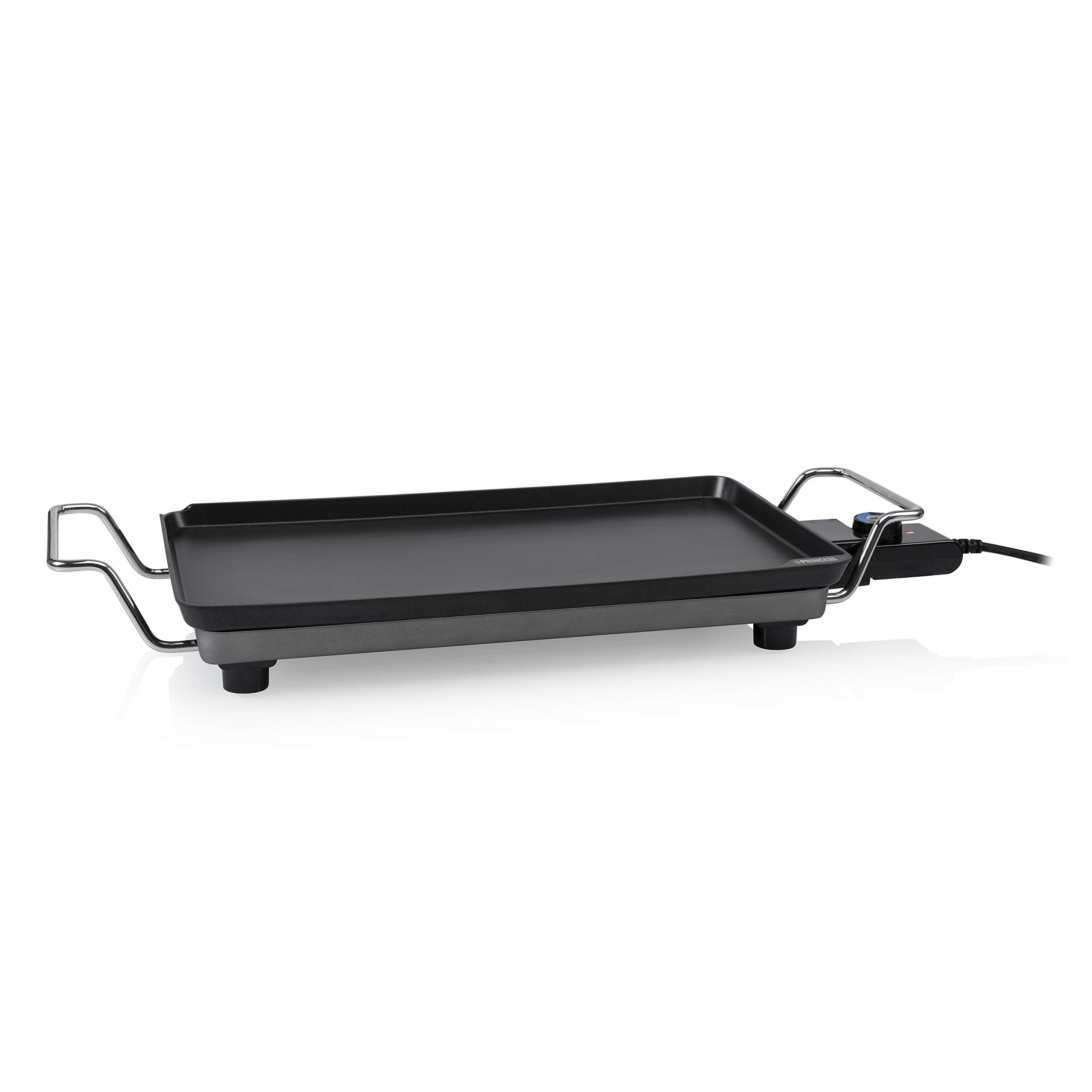 Princess Piastra da Tavolo Chef Pro Teppanyaki, 2000 watt, Piastra in alluminio per 4 persone, 46 x 26 cm, colore: Nero