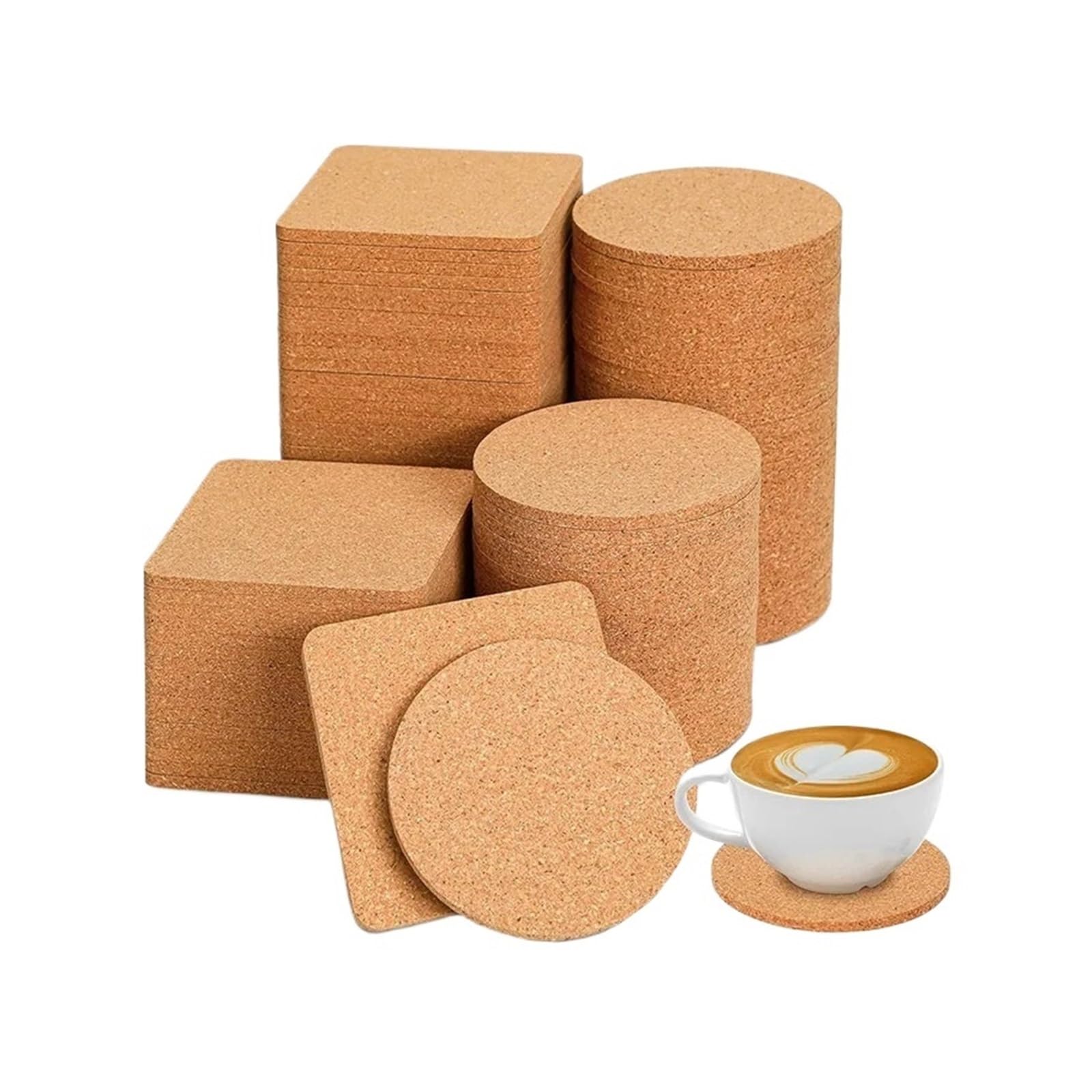 Table Cork Coasters for Coffee Bottom for Drinking Cup Aesthetic Coasters for Drinks Cup