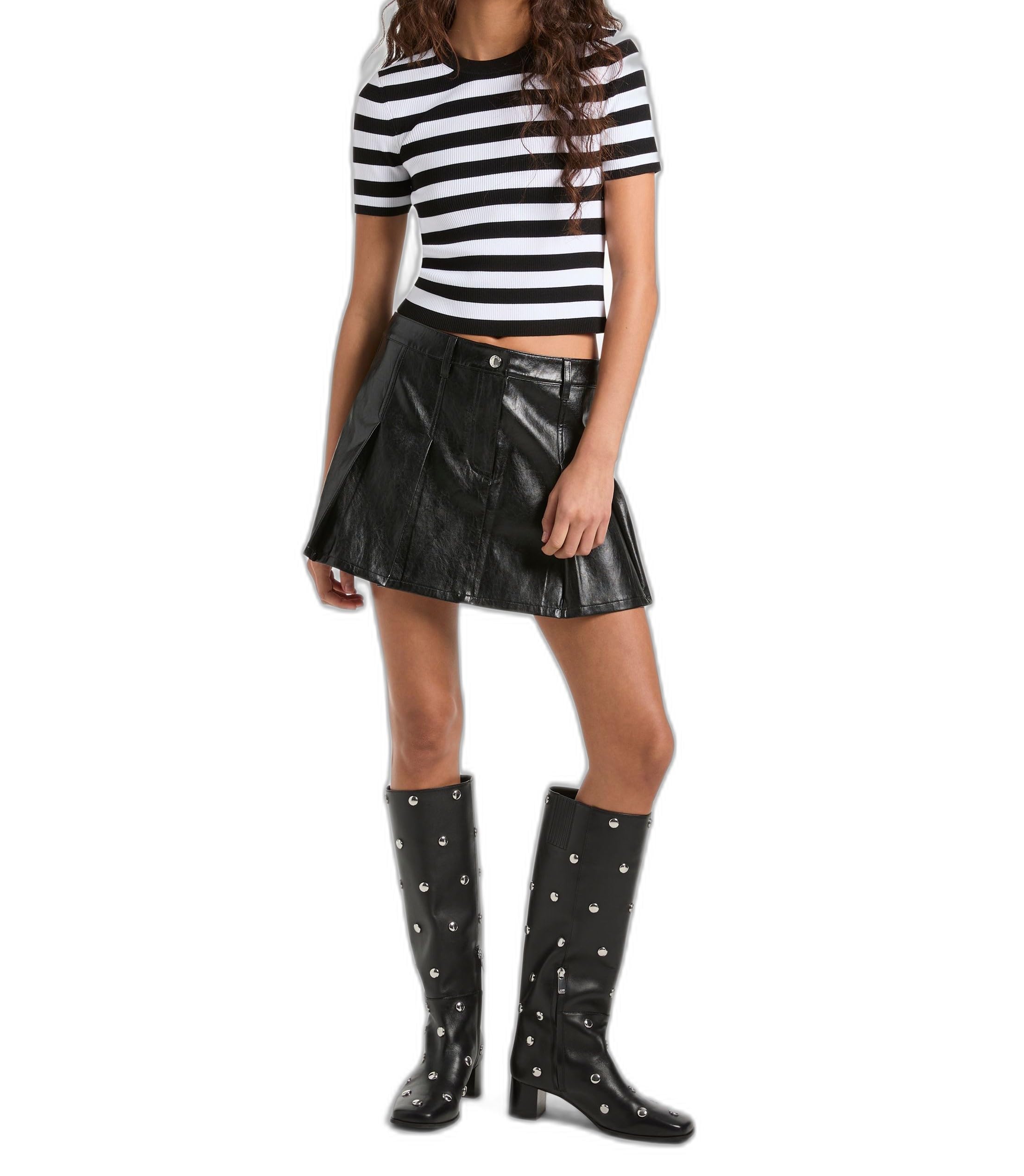 Michael Kors Womens Pleated Mini Skirt