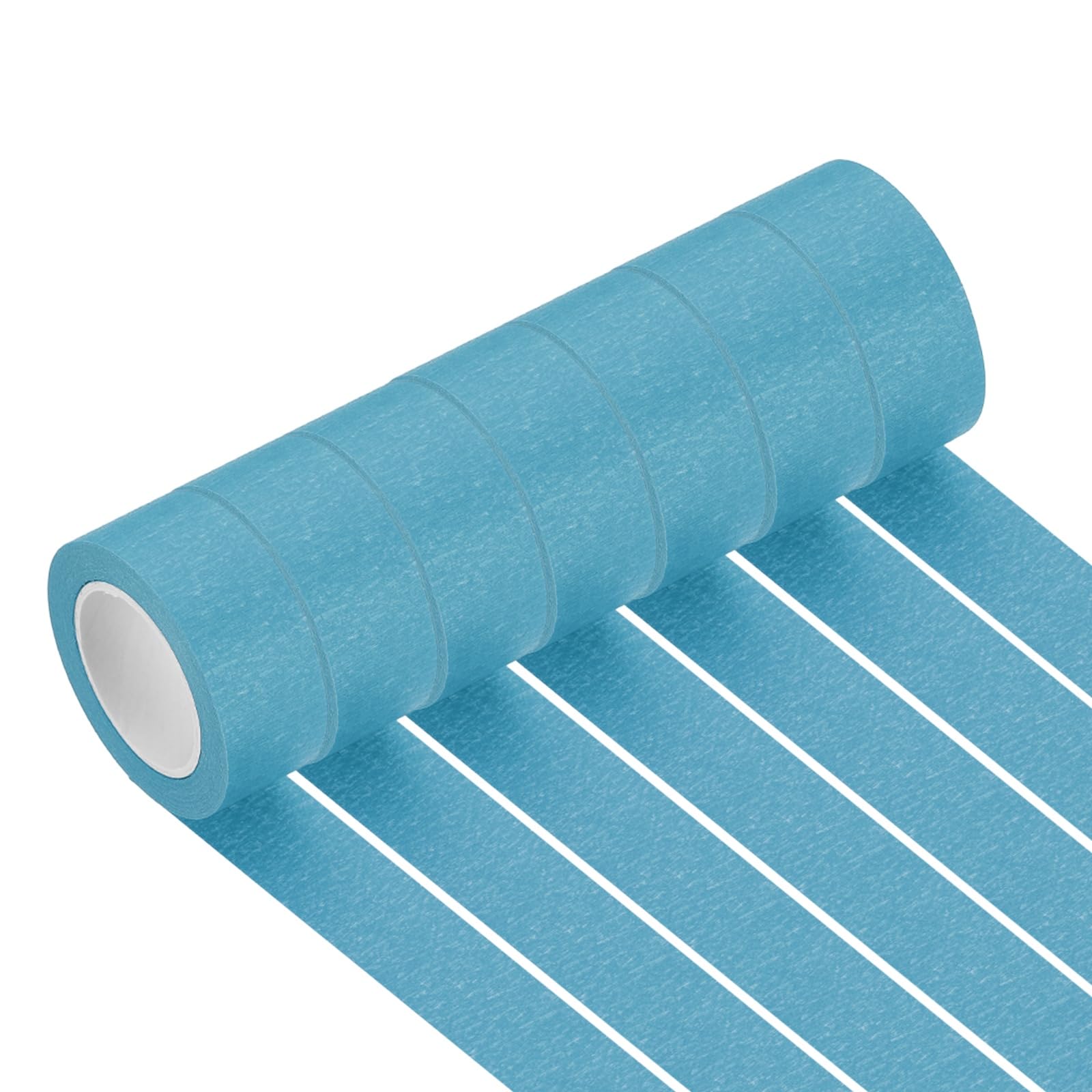 PATIKIL Light Blue Masking Tape 25mm x 13Meter, 7 Rolls Color Code Labeling Painters Tape for Arts Crafts Wall Painting Science Lab Organizing