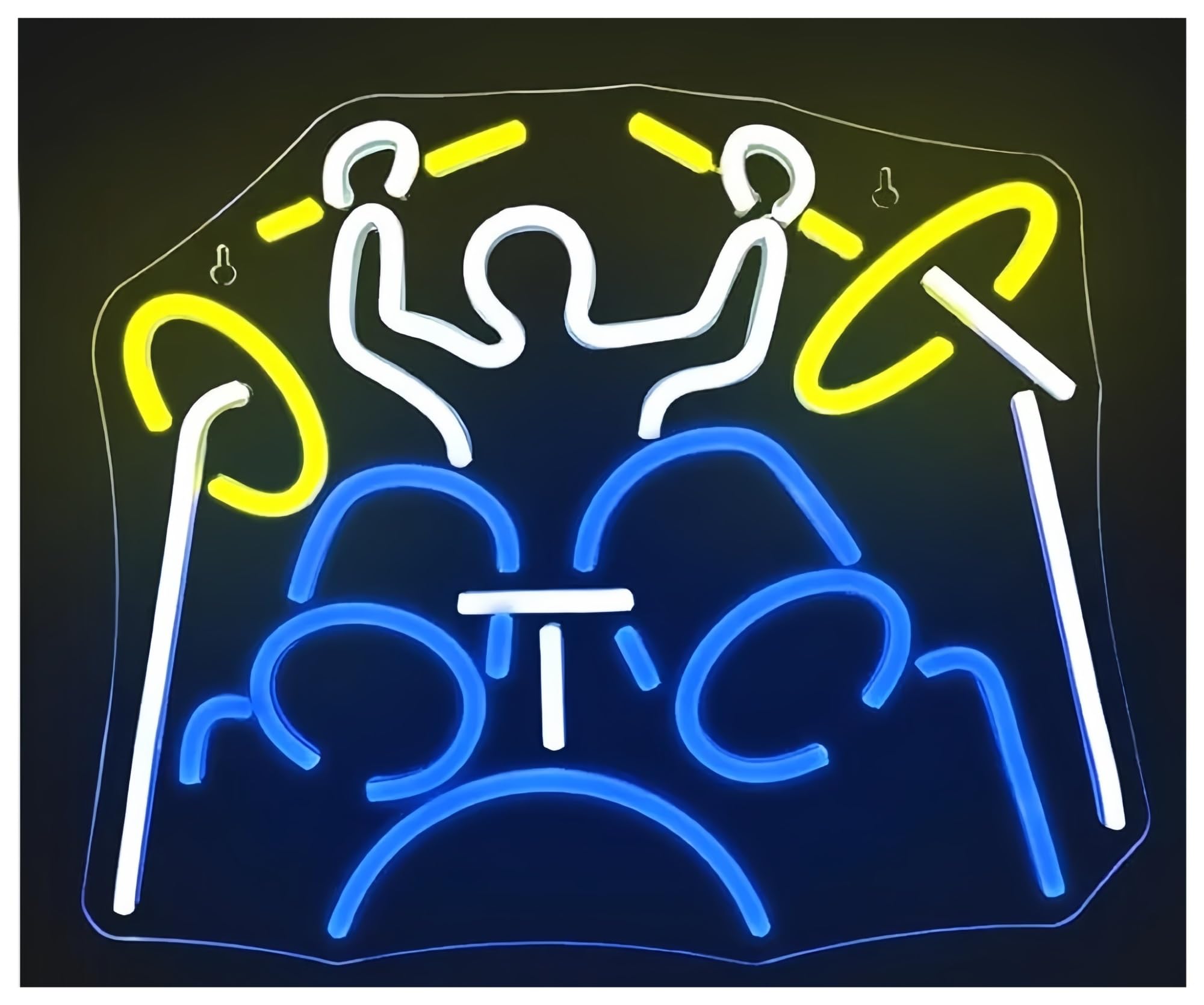 Wiszące neony artystyczne Zestaw Perkusyjny Neon Sign For Wall Decor Lights Dekoracja Pokoju Perkusyjnego Na Imprezę Bar Muzyka Na Żywo Klub Sypialnia 39x32cm