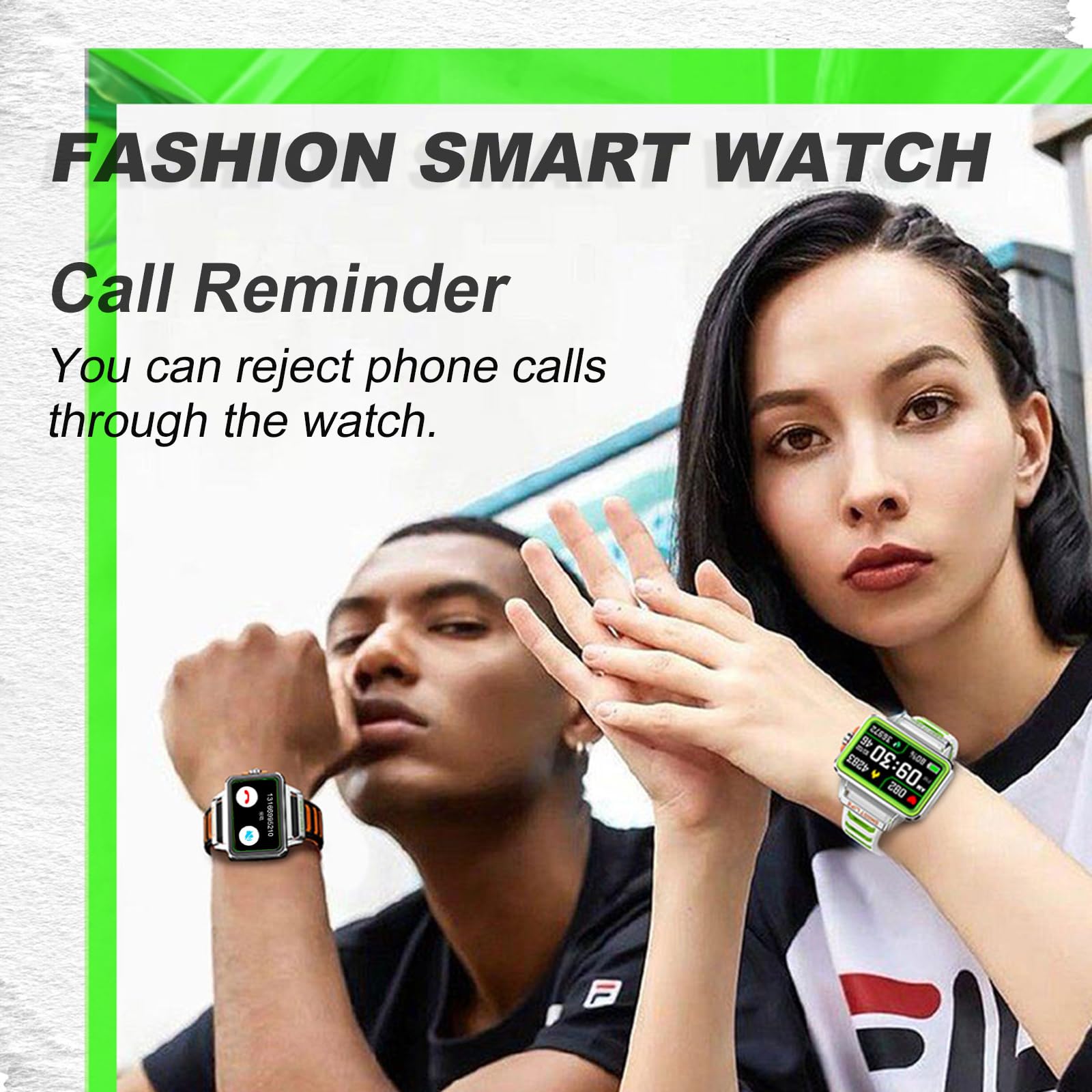 Smartwatch Herren Damen mit Herzfrequenzmessung Schlaftracker Fitnessuhr NFC Musiksteuerung Message Reminder Spielen Militär Sportuhr Jugendliche Schrittzähler Armbanduhr für iOS Android