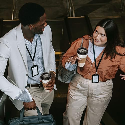 Miniatura 6 de NEEBAKE 75 juegos de tazas de café de 16 onzas con tapas, tazas de café para bebidas calientes, tazas de papel desechables con tapas y fundas, color